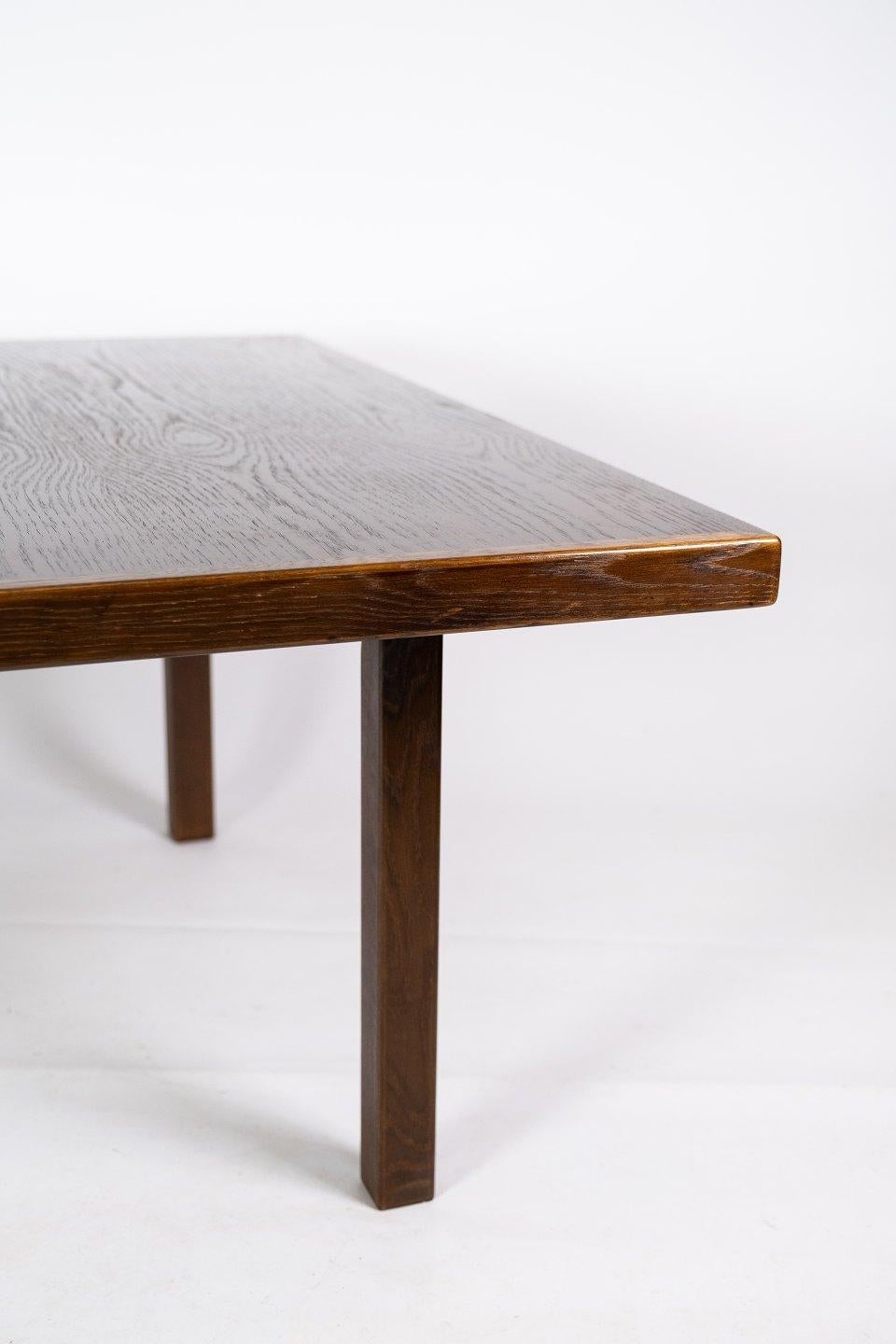 Scandinavian Modern Coffee Table in Dark Oak of Danish Design from the 1960s