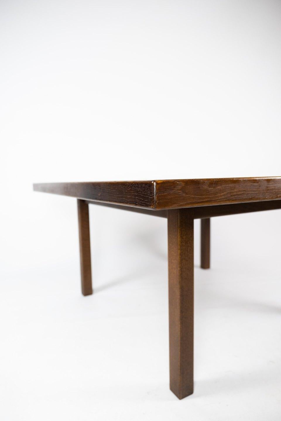 Mid-20th Century Coffee Table Made In Dark Oak, Danish Design From 1960s For Sale