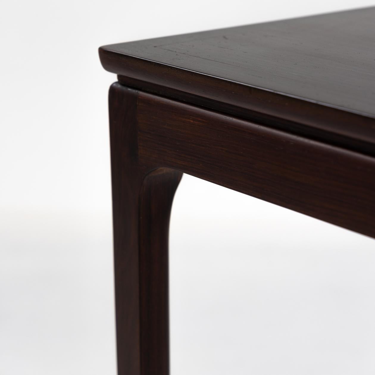 Danish Coffee table in dark rosewood by Ole Wanscher For Sale