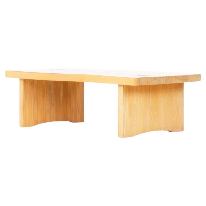 Coffee table in elm by Maison Regain 1980