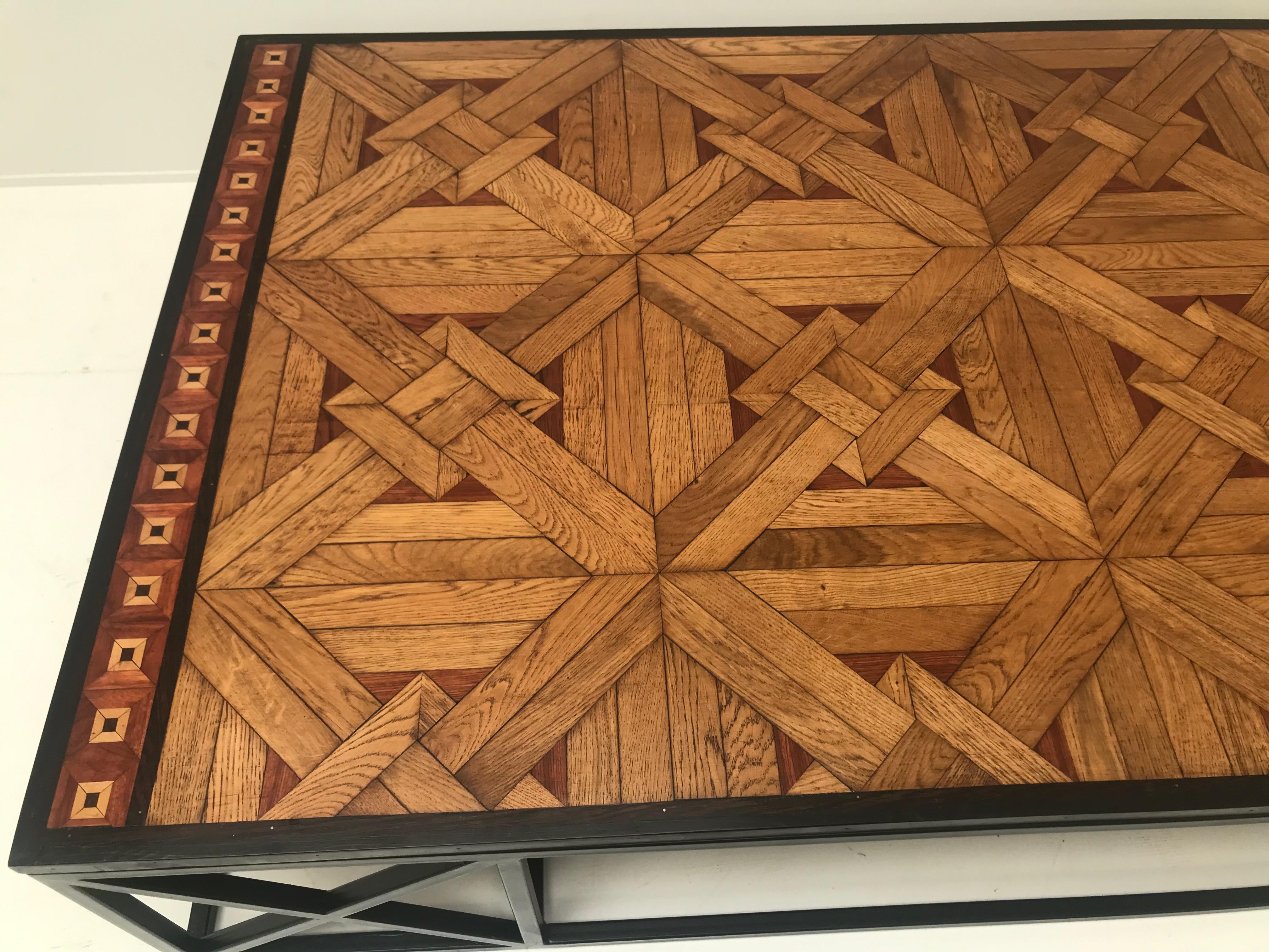 Late 20th Century Coffee Table in French Parquetry