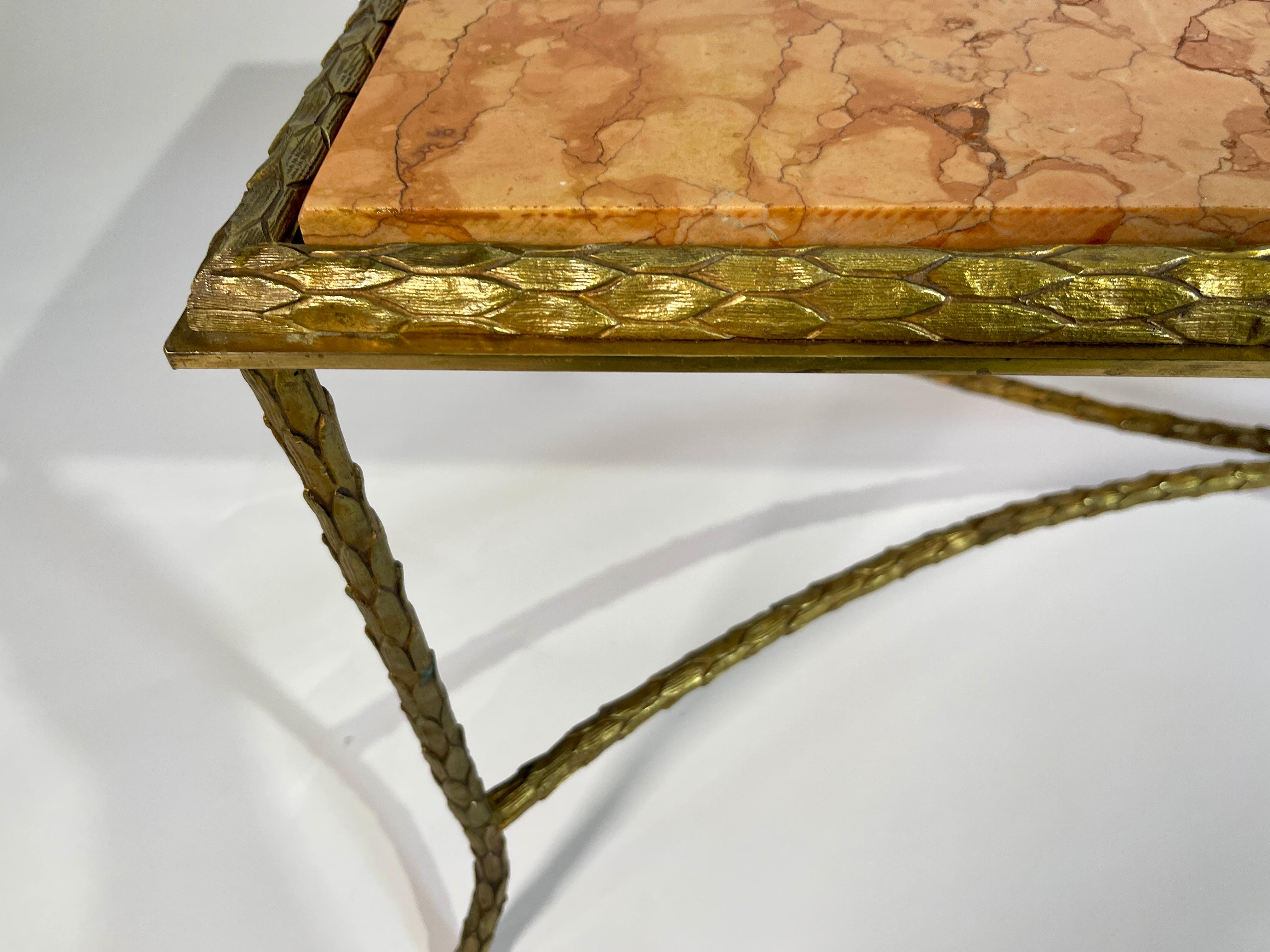 Coffee Table in Gilt Bronze by Maison Baguès For Sale 3