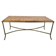 Coffee Table in Gilt Bronze by Maison Baguès