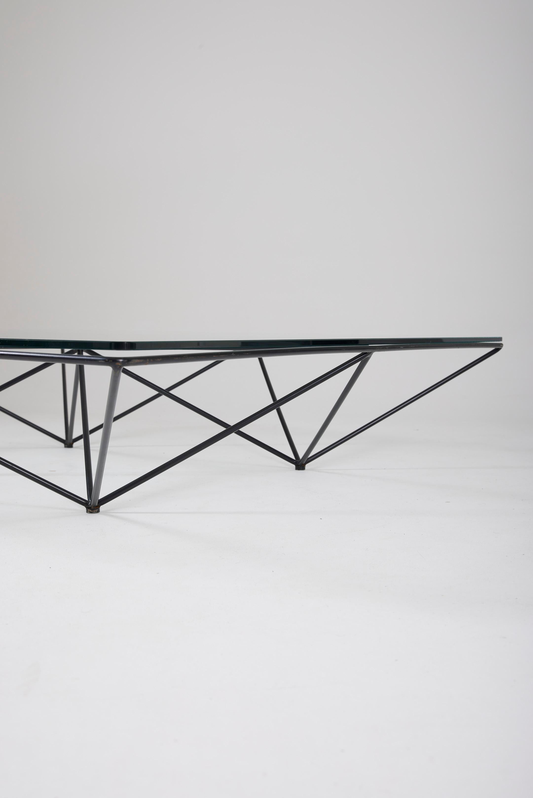 Contemporary Coffee table in glass Alanda by Paolo Piva For Sale