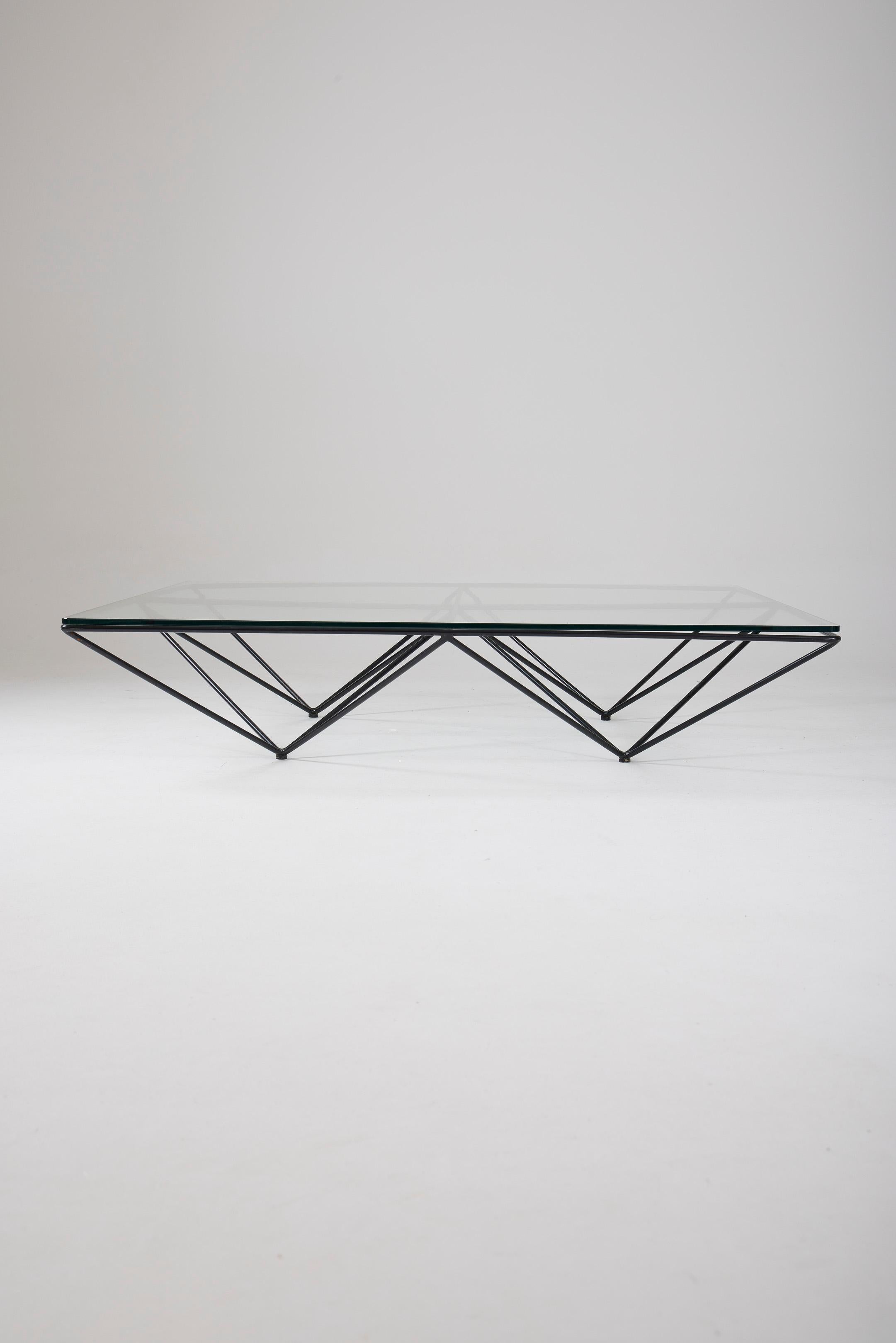 Coffee table in glass Alanda by Paolo Piva For Sale 1