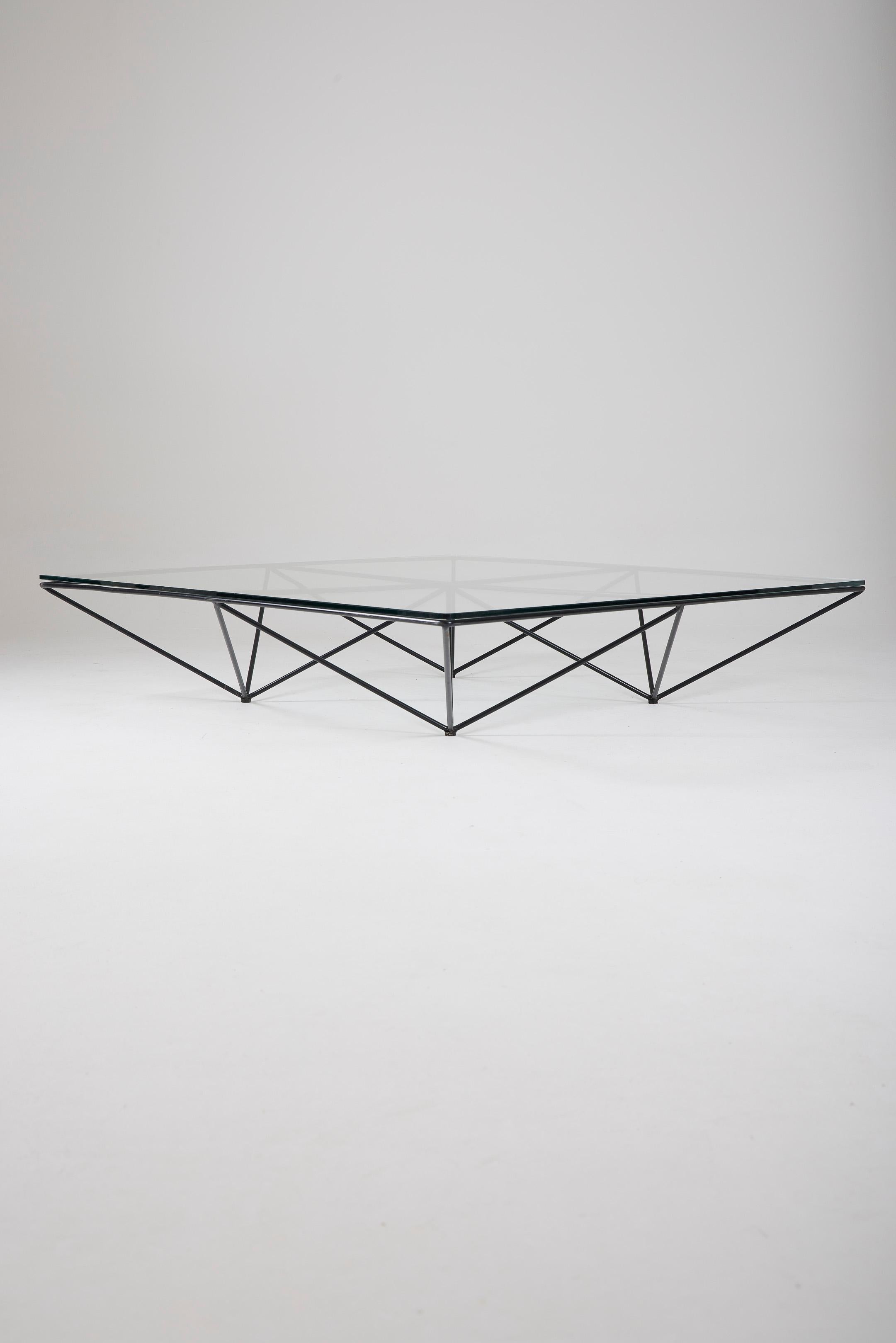 Coffee table in glass Alanda by Paolo Piva For Sale 2