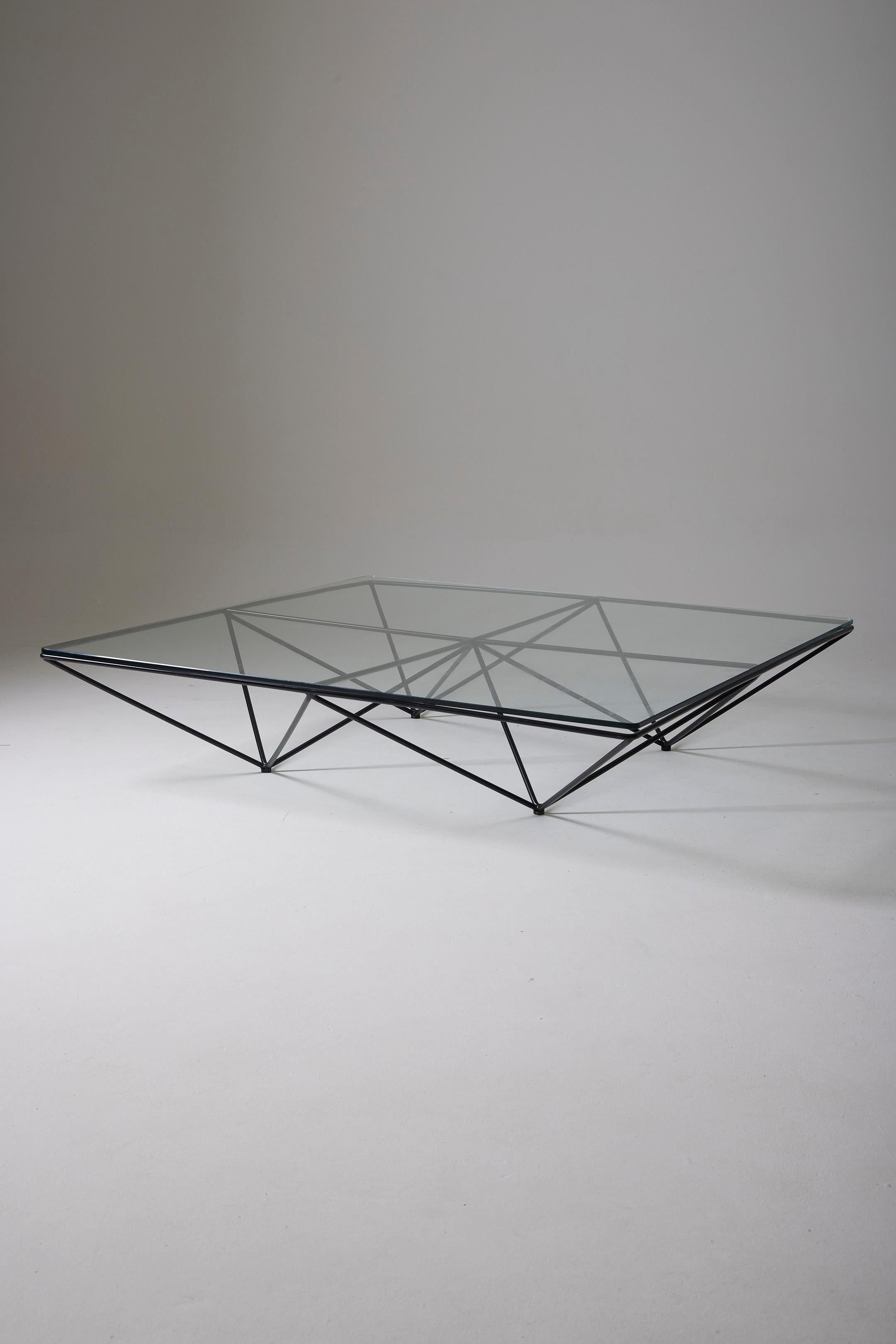 Coffee table in glass Alanda by Paolo Piva For Sale 3