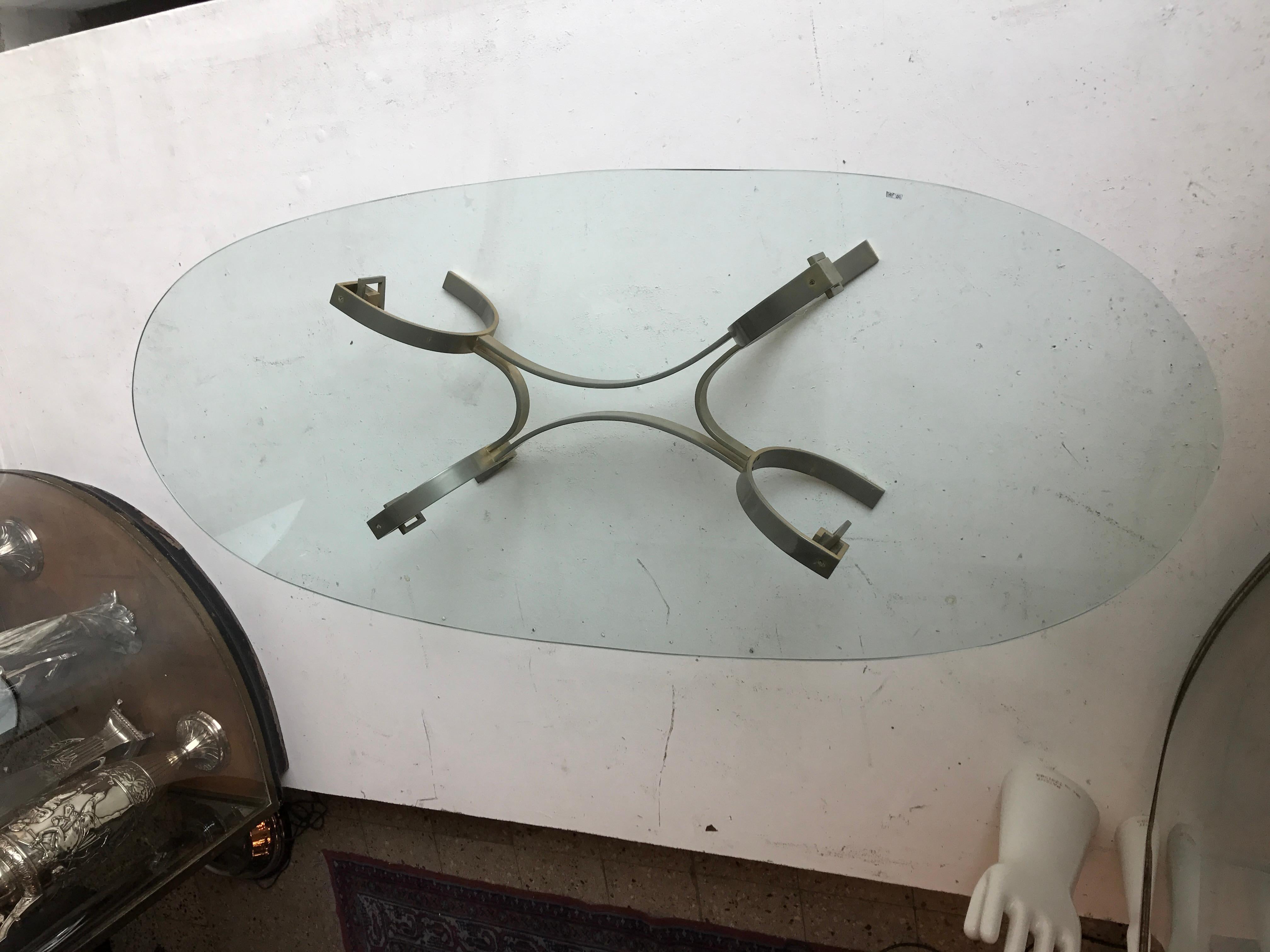 Coffee Table in glass and chrome , 1930,  France For Sale 5