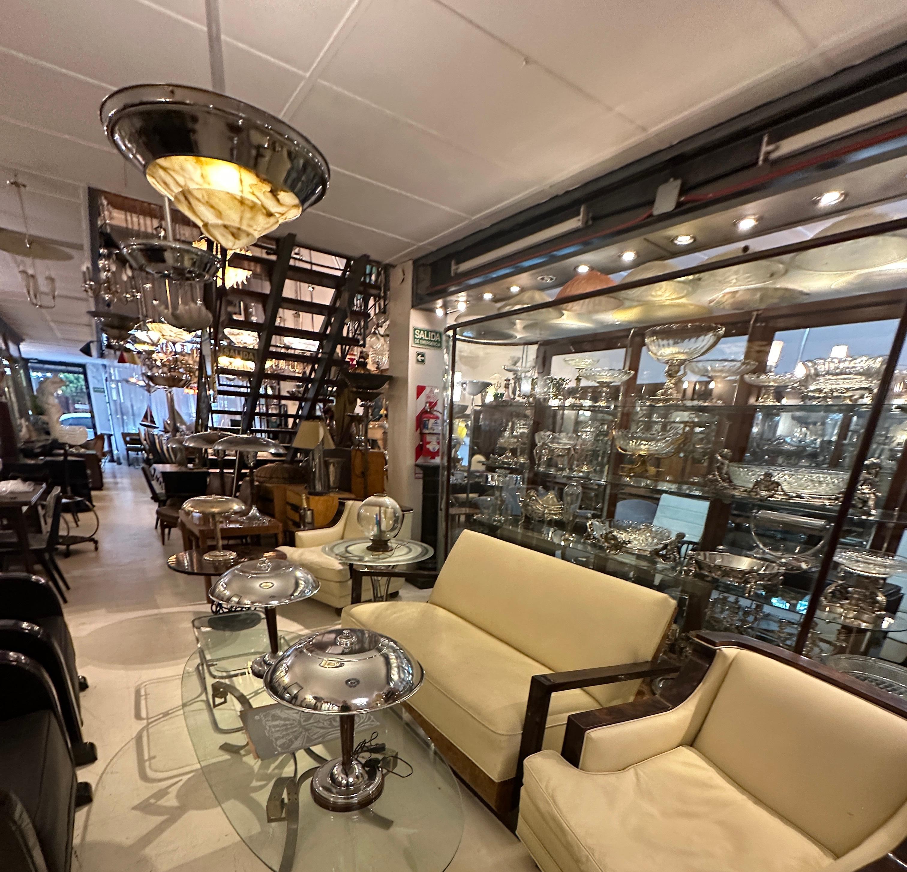 Coffee Table in glass and chrome , 1930,  France For Sale 13