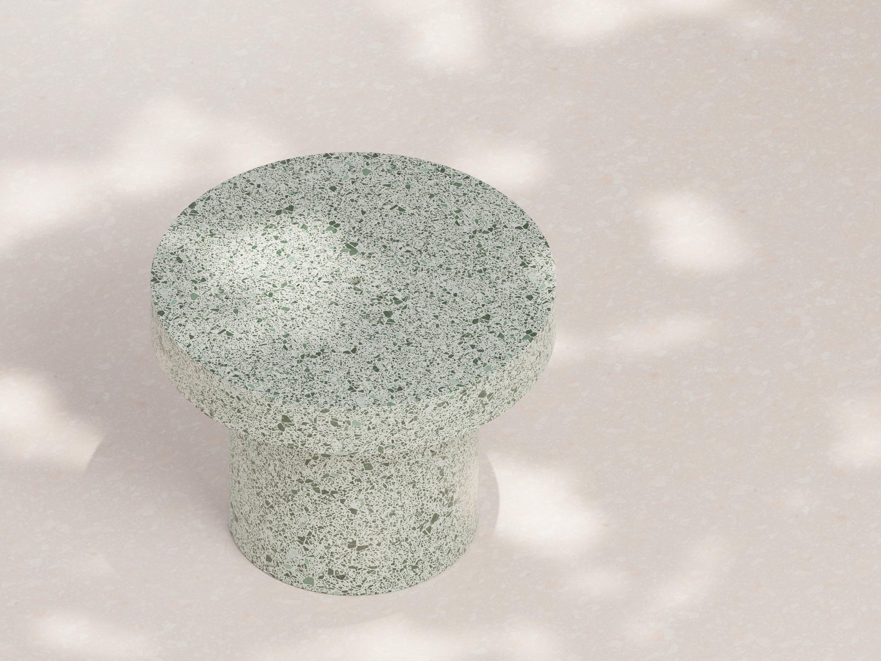 Scandinave moderne Table basse en terrazzo vert de DUVALD Fabriquée à la main au Danemark, Terrazzo en vente