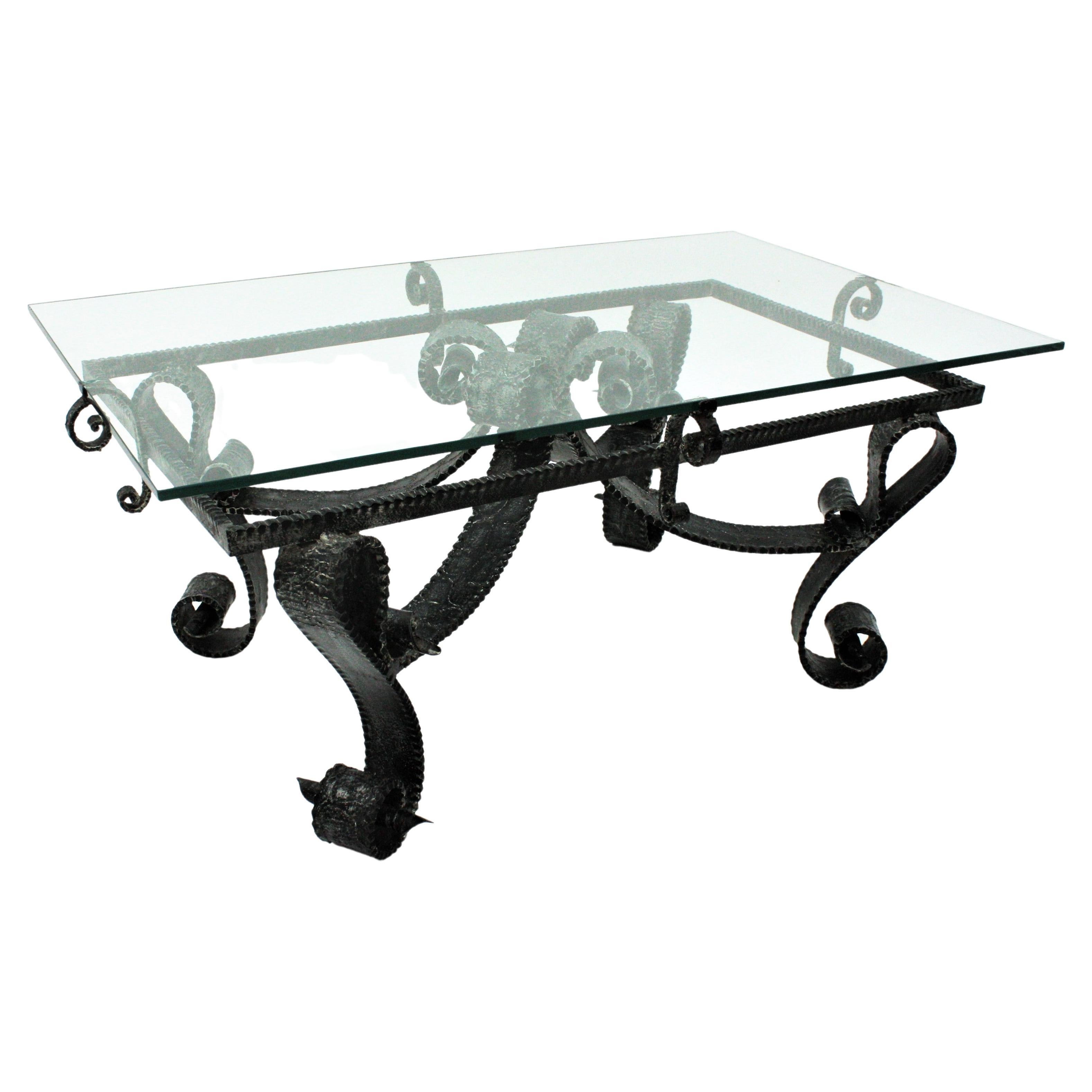 Coffee Table in Hand Forged Iron