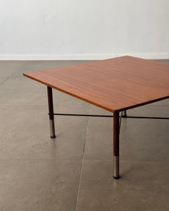 Coffee table in iron and rosewood by Ico Parisi for Cassina, 1950s Italy