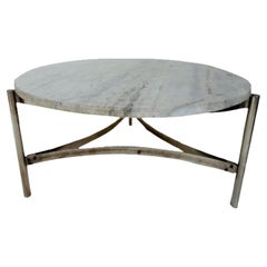 Used Coffee Table in Marble and Chrome, 1930, France