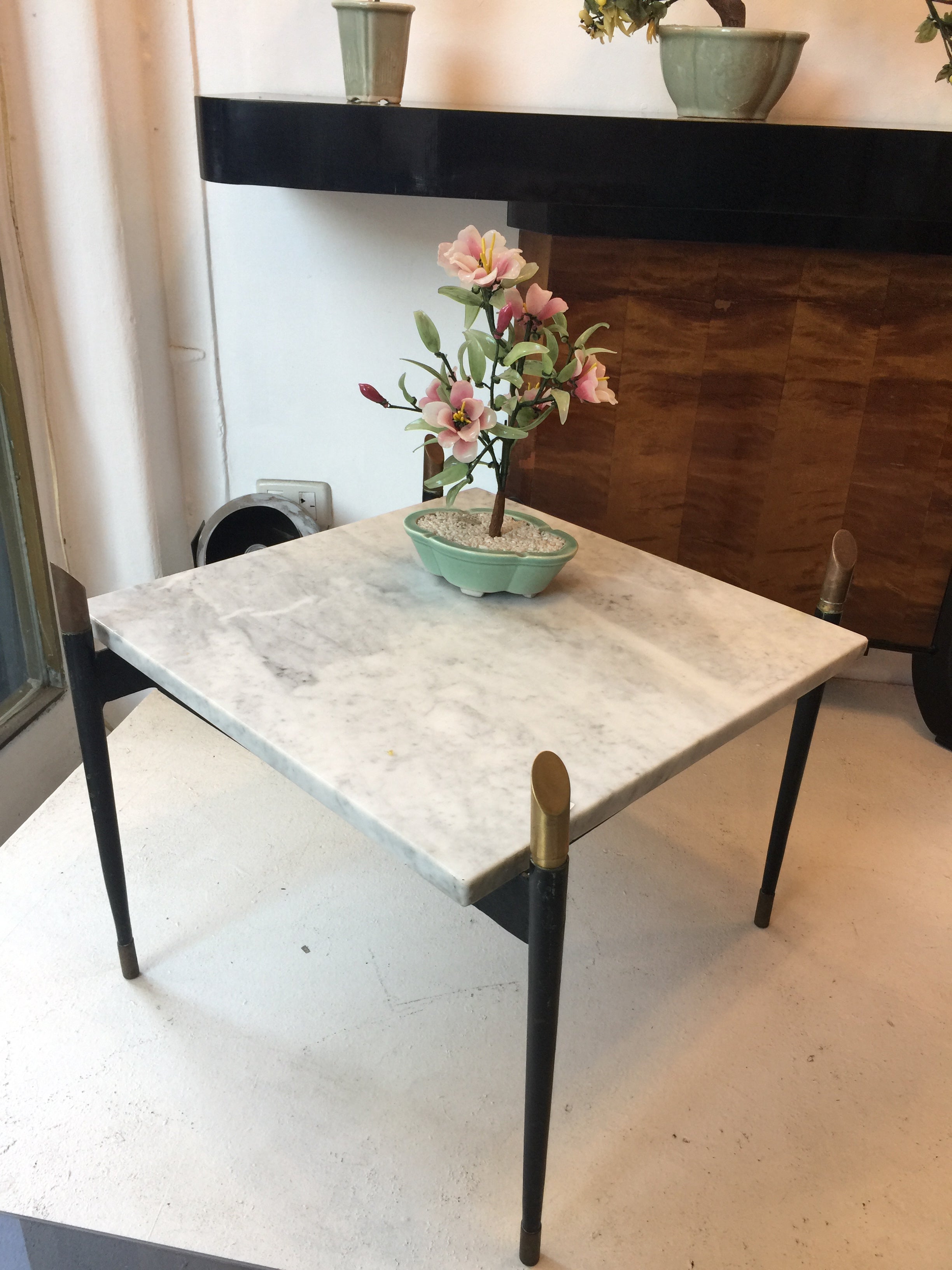 Coffe table

Material: marble, iron and bronze 
Italian
We have specialized in the sale of Art Deco and Art Nouveau styles since 1982.If you have any questions we are at your disposal.
Pushing the button that reads 'View All From Seller'. And you