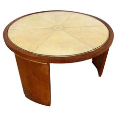 Vintage Coffee table in oak and parchment
