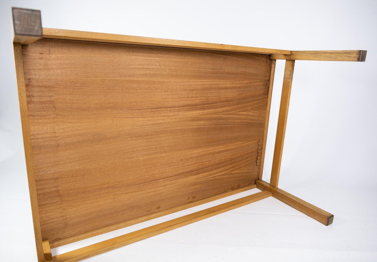 Coffee Table in Oak and with Different Tiles, Designed by Tue Poulsen, 1970s 2