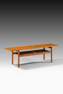 Coffee Table in Oak and Woven Cane by Hans Wegner, 1950's