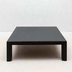 Coffee Table in Parchment with Bronze Patina Brass by R&Y Augousti