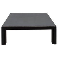 Coffee Table in Parchment with Bronze Patina Brass by R&Y Augousti
