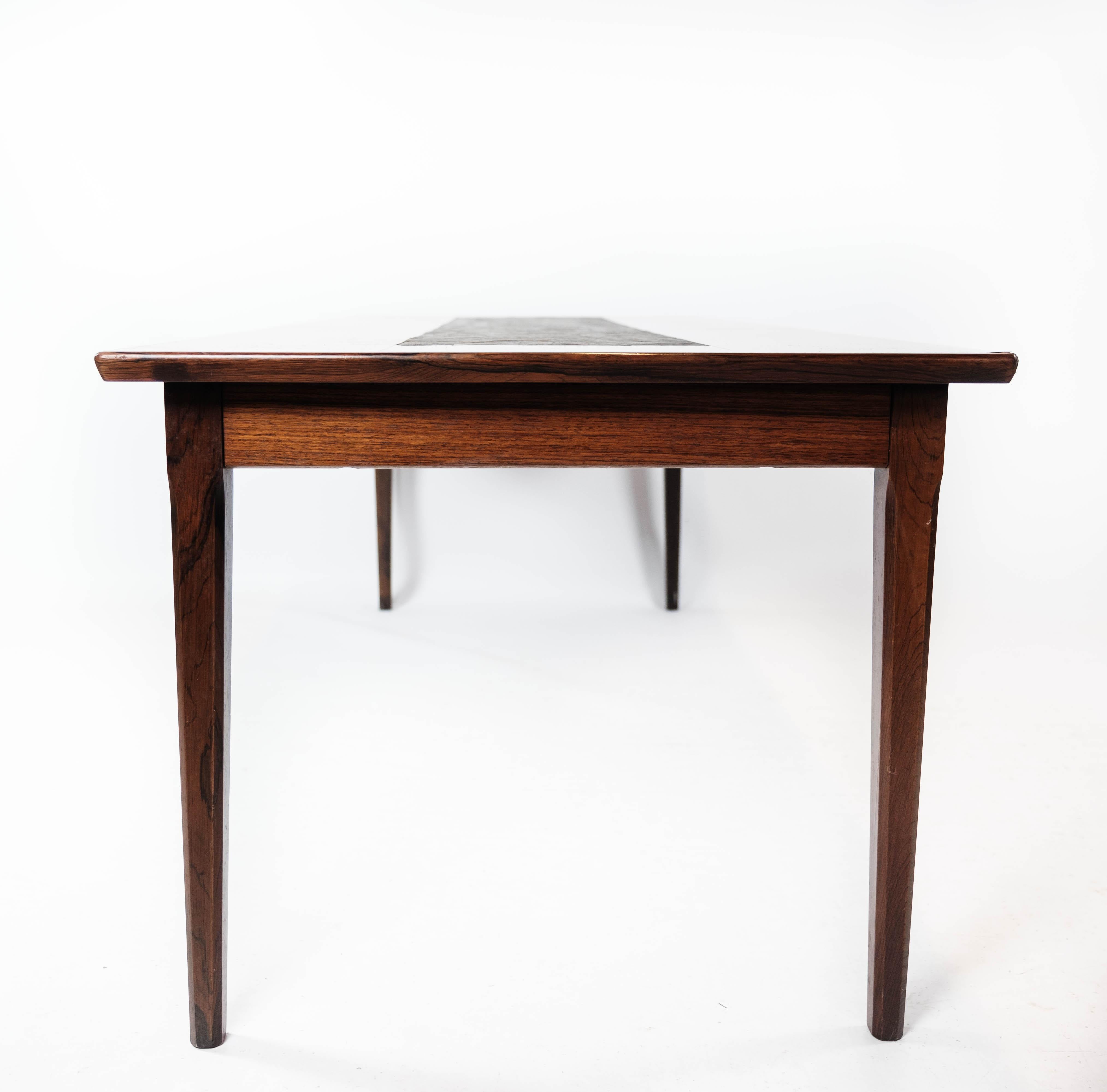 Coffee Table Made In Rosewood & Black Slate From 1960s For Sale 5