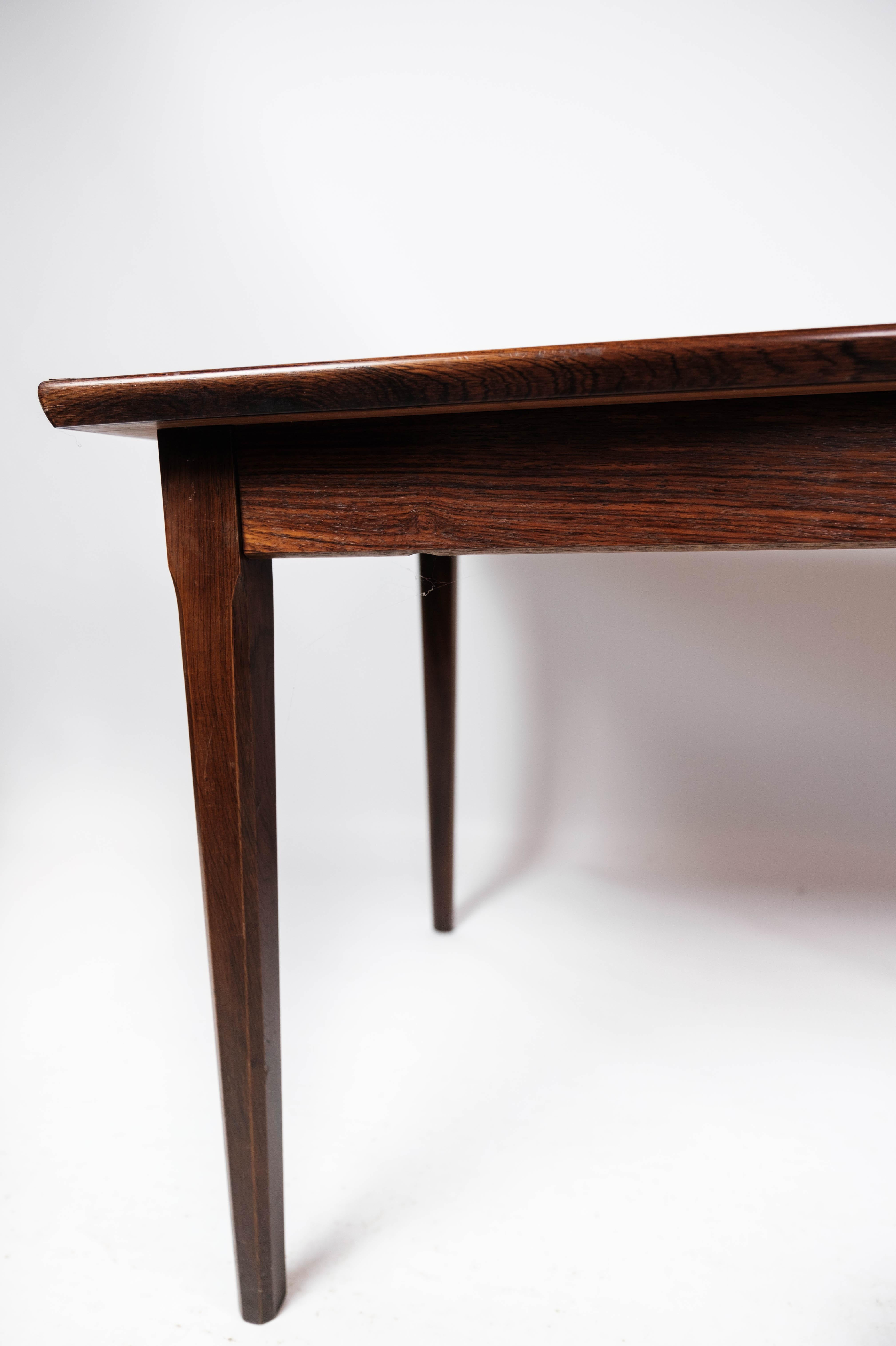 Mid-20th Century Coffee Table Made In Rosewood & Black Slate From 1960s For Sale