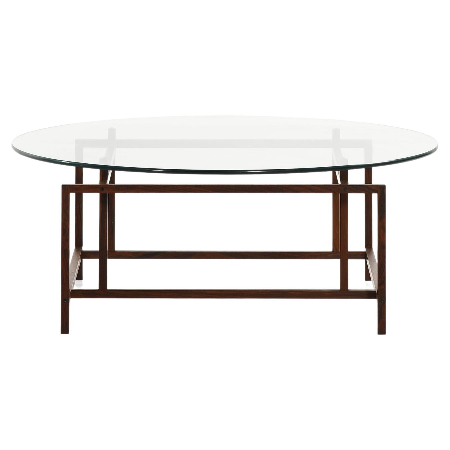 Couchtisch aus Palisanderholz und Glas von Henning Nørgaard, 1960er Jahre im Angebot