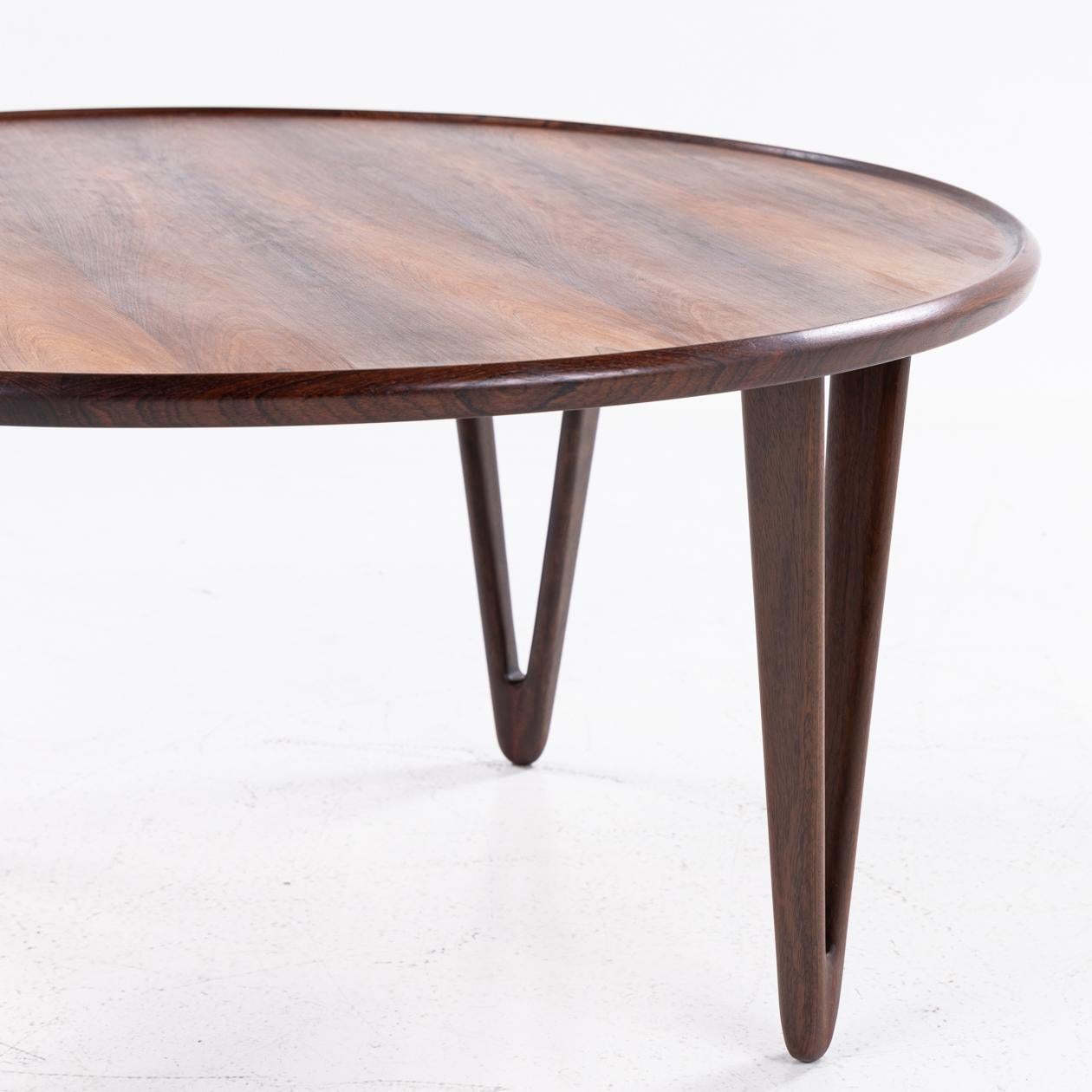 Mesa de centro de palisandro de Edvard Kindt-Larsen Danés en venta