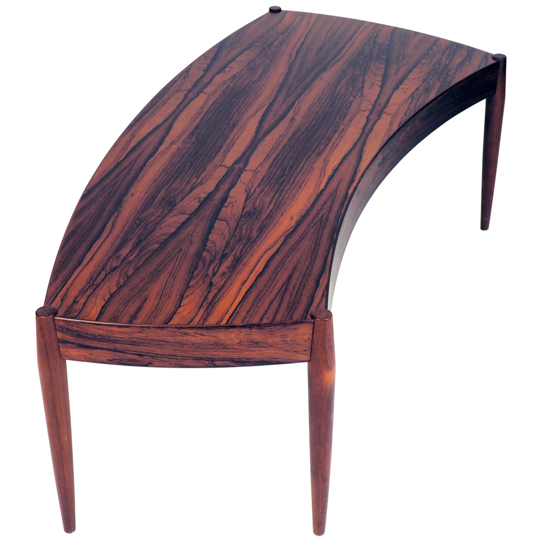 Coffee Table in Rosewood by Johannes Andersen for Trensum, Sweden For Sale