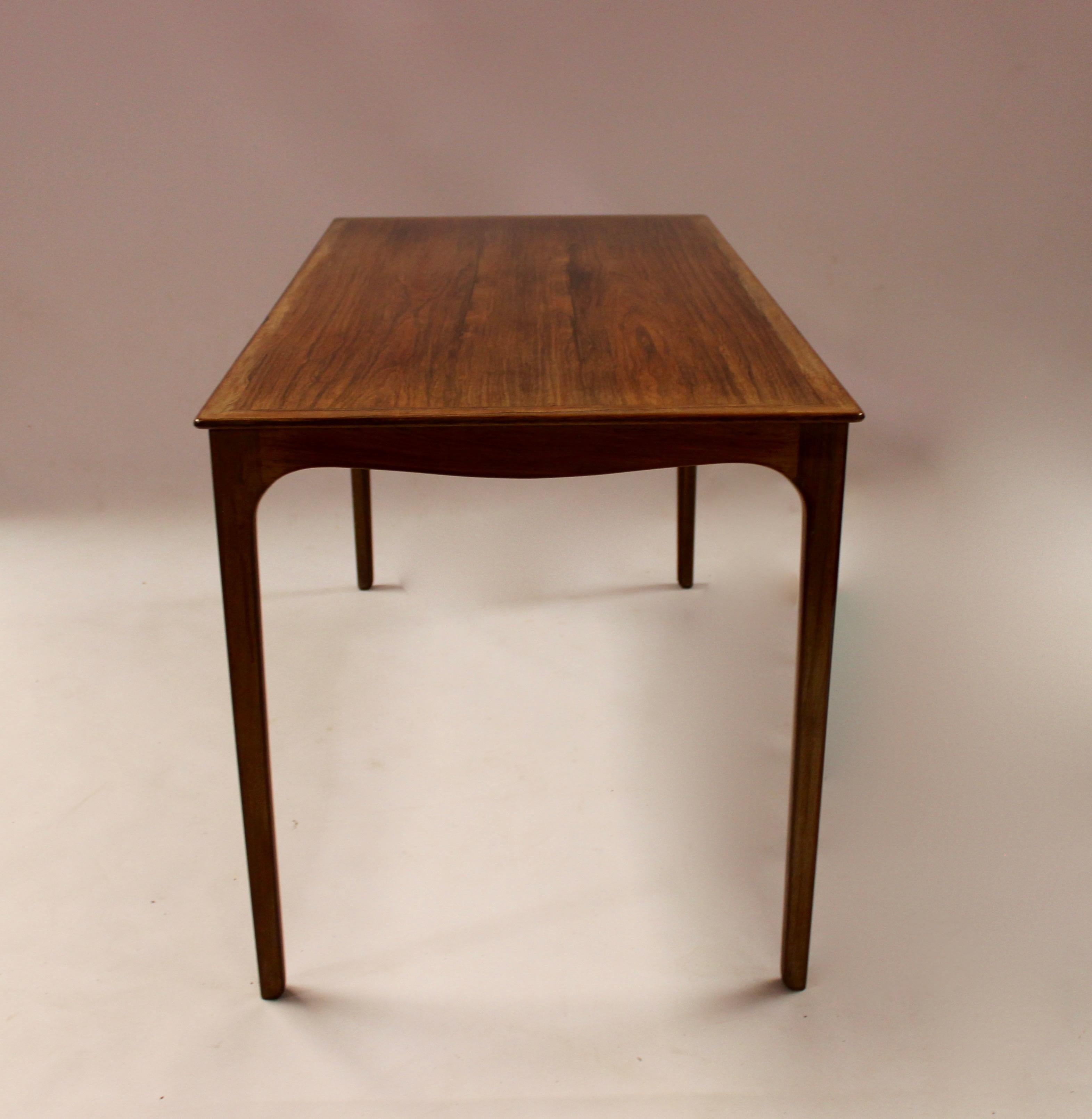 Scandinavian Modern Coffee Table in Rosewood by Ole Wanscher and A. J. Iversen, 1960s
