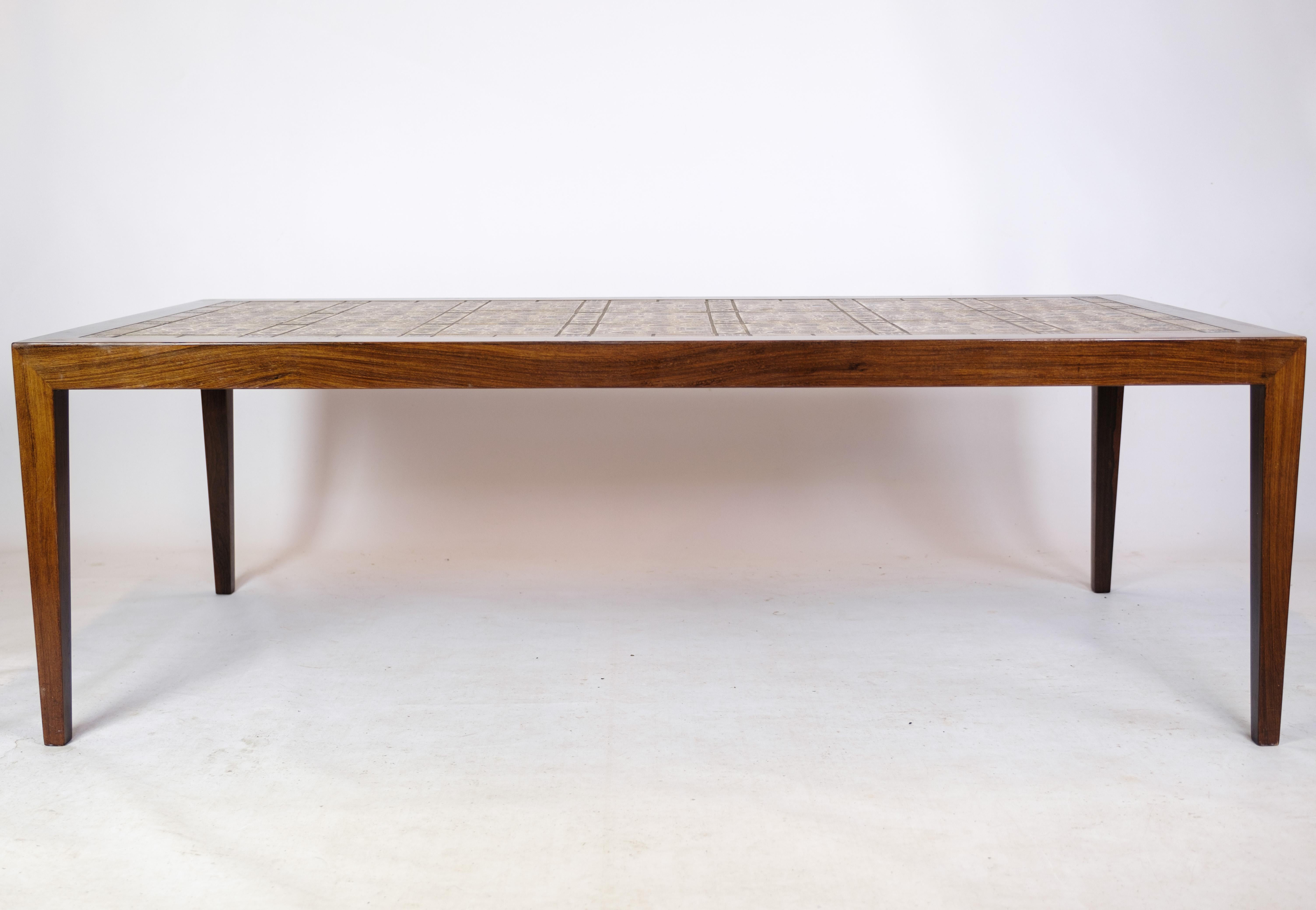 Coffee Table in Rosewood by Severin Hansen & Haslev Mobelfabrik 1960 For Sale 4