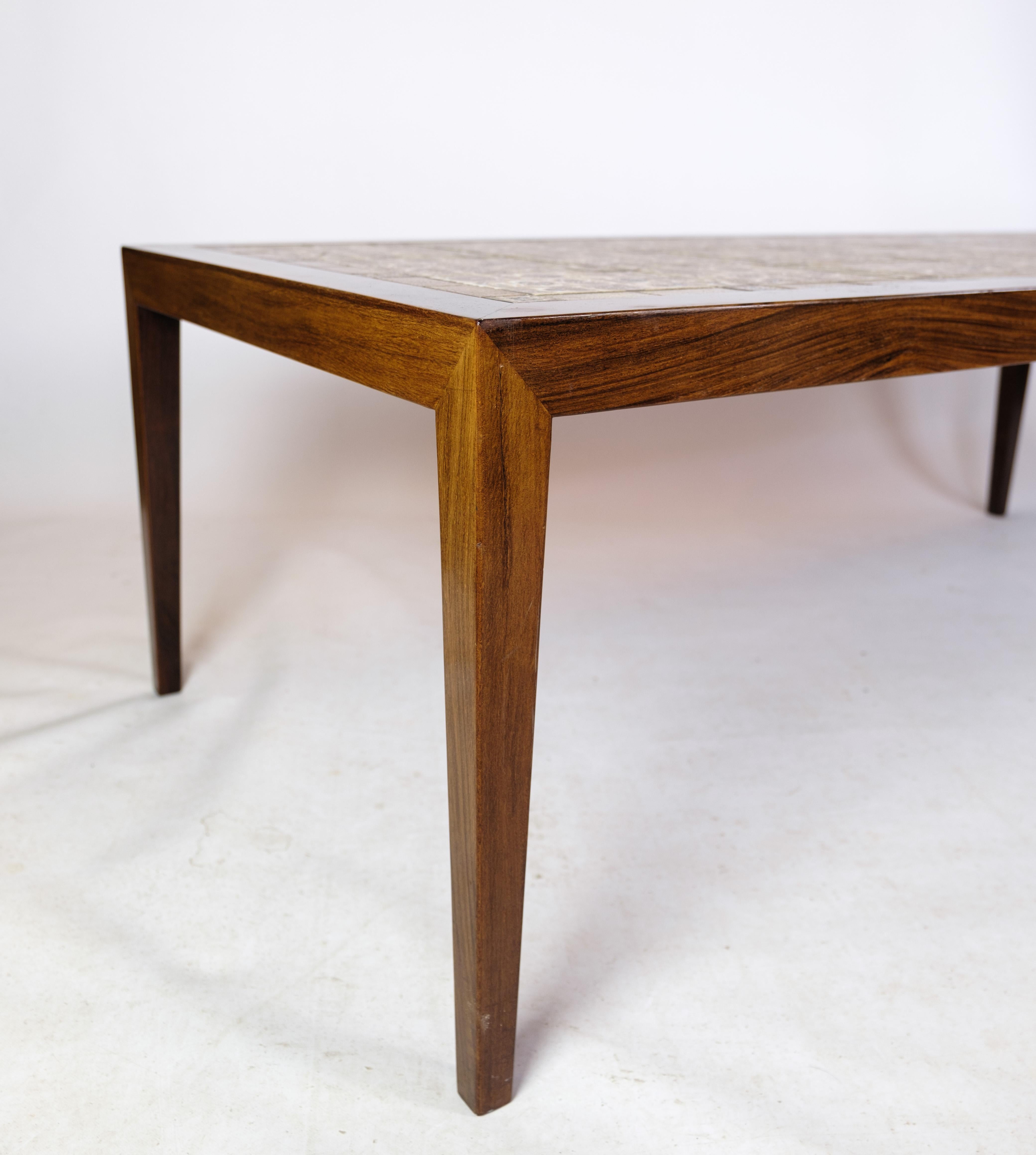 Coffee Table in Rosewood by Severin Hansen & Haslev Mobelfabrik 1960 For Sale 2