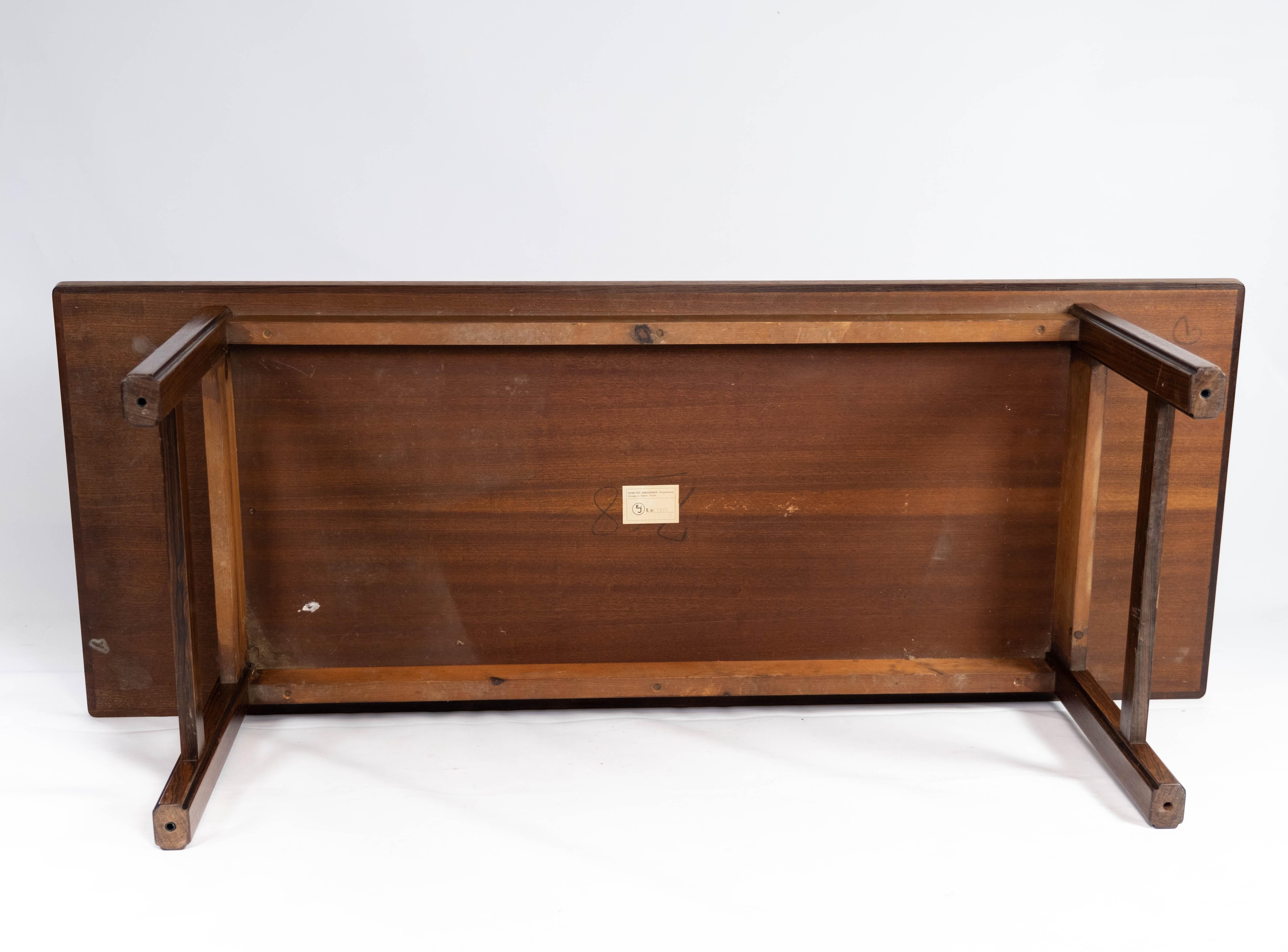 Coffee Table Made In Rosewood Designed By Edmund Jørgensen From 1960s For Sale 2