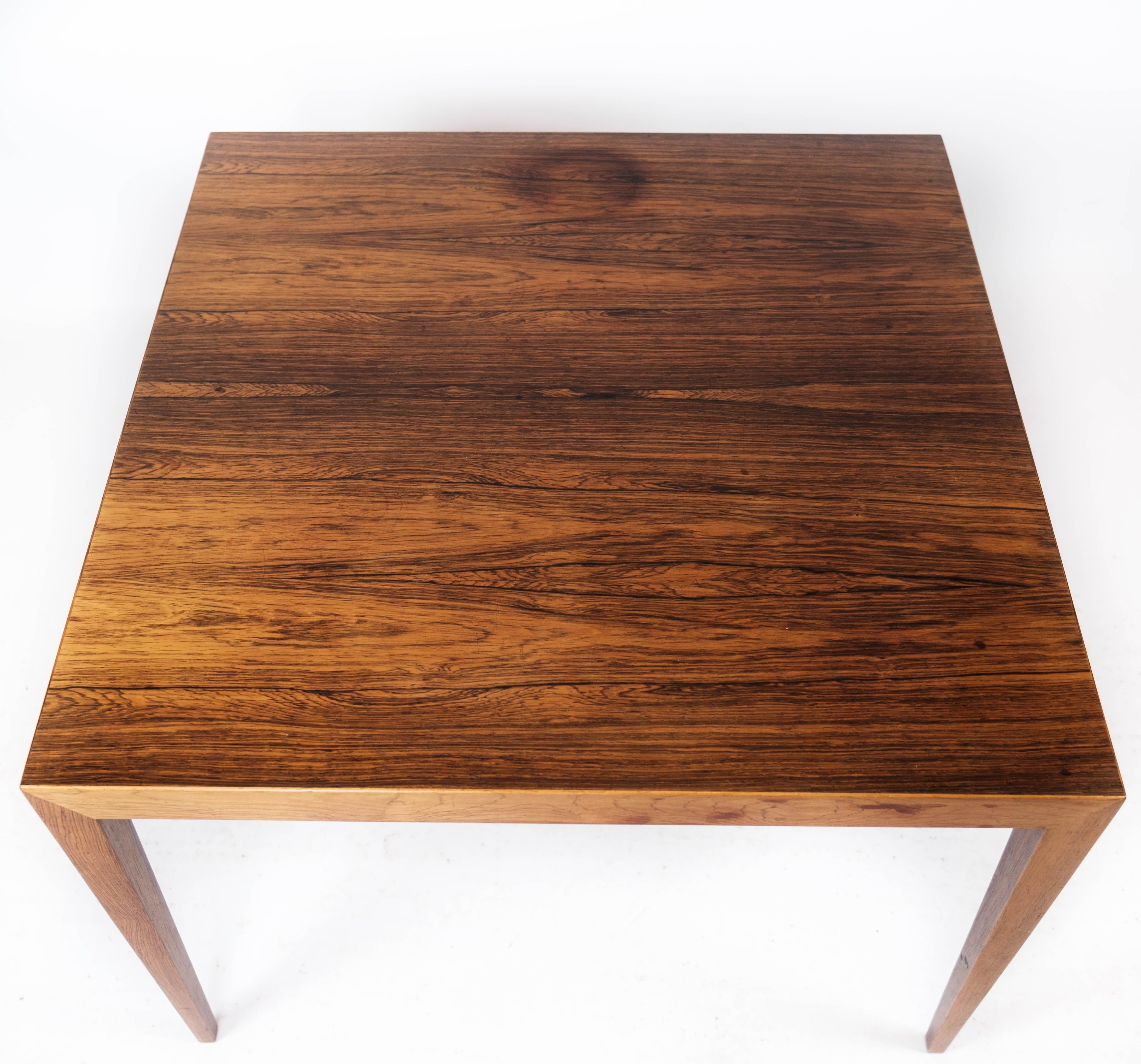 Scandinave moderne Table basse en bois de rose conçue par Severin Hansen pour Haslev Furniture, années 1960 en vente