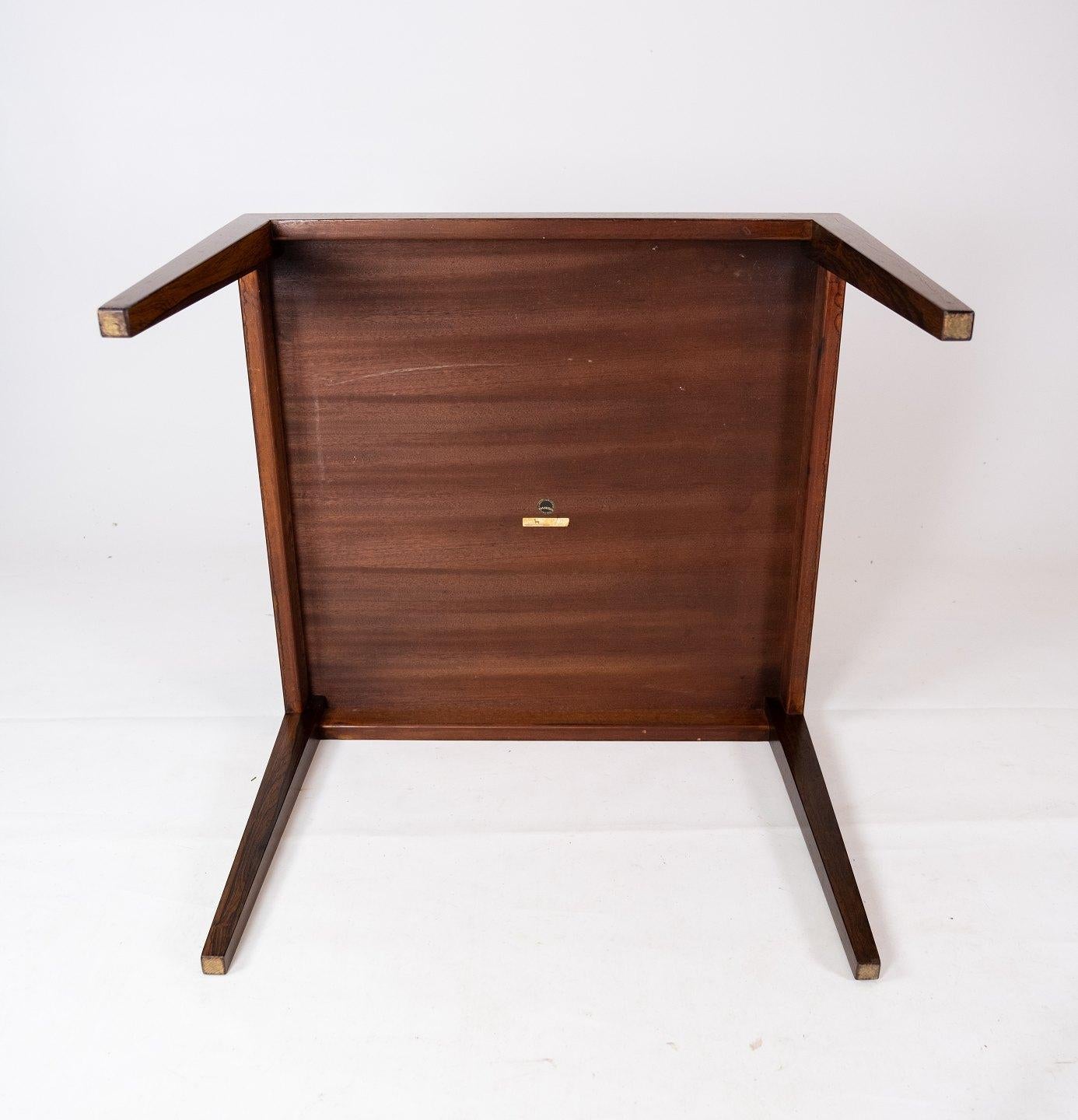 Danish Coffee Table Made In Rosewood By Severin Hansen for Haslev Furniture From 1960s For Sale