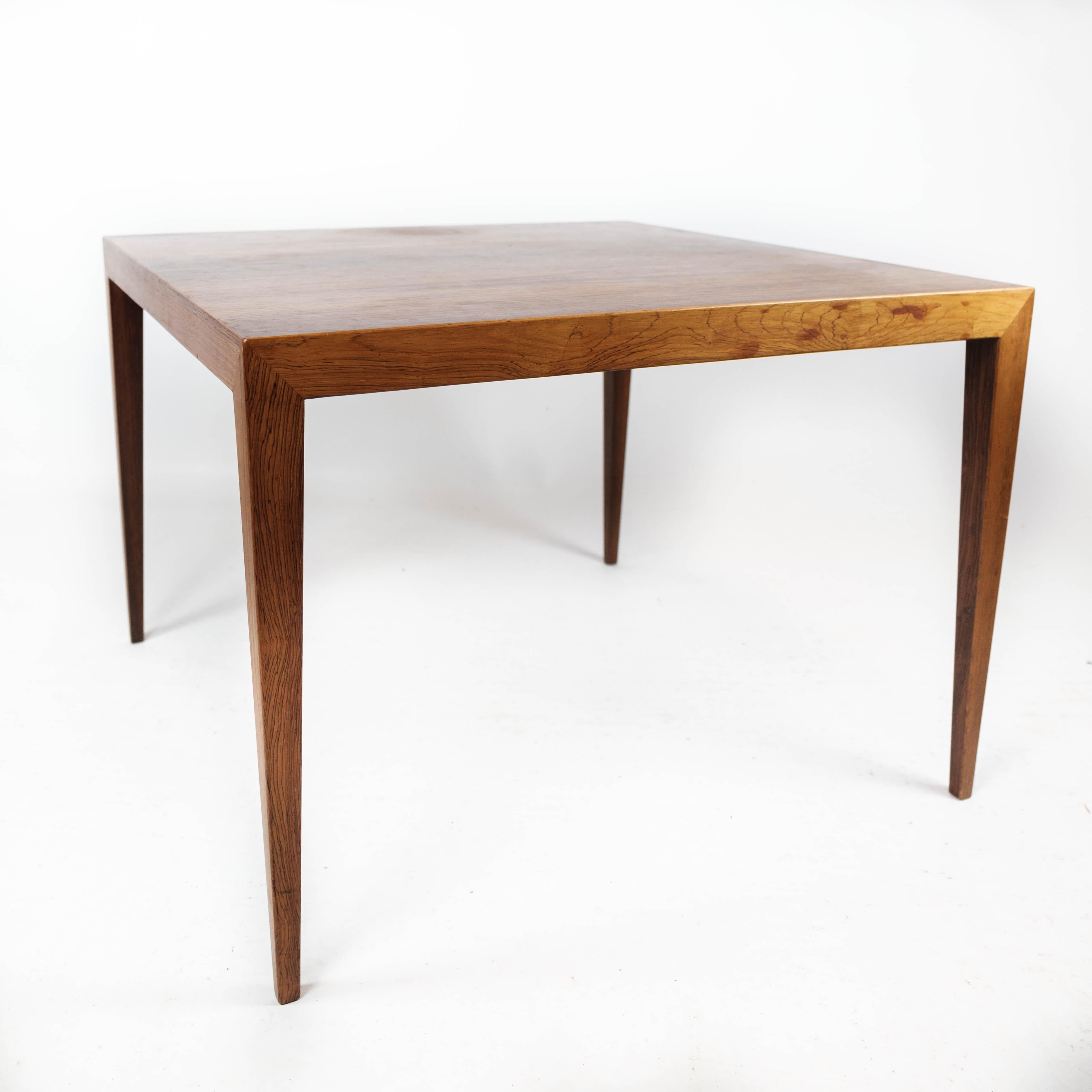 Table basse en bois de rose conçue par Severin Hansen pour Haslev Furniture, années 1960 Bon état - En vente à Lejre, DK