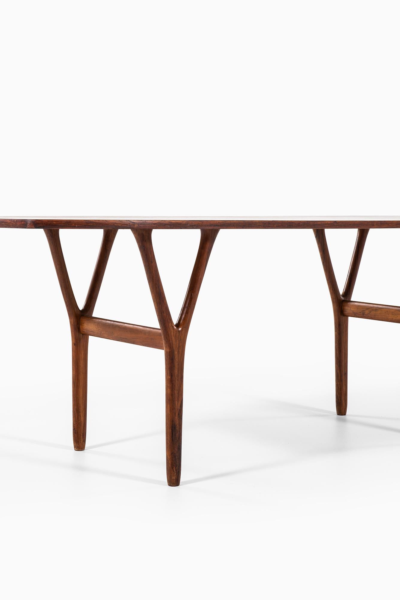 Coffee Table in Rosewood in the Style of Helge Vestergaard Jensen 2