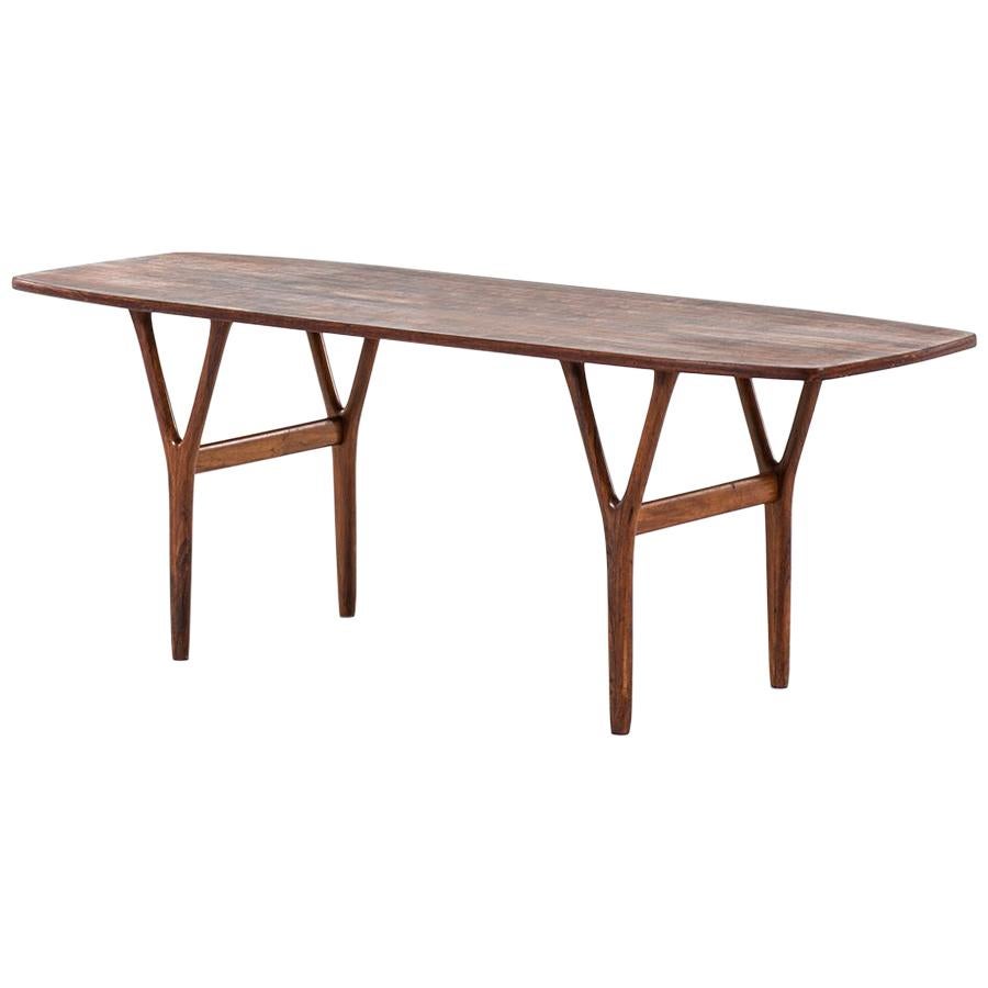 Coffee Table in Rosewood in the Style of Helge Vestergaard Jensen