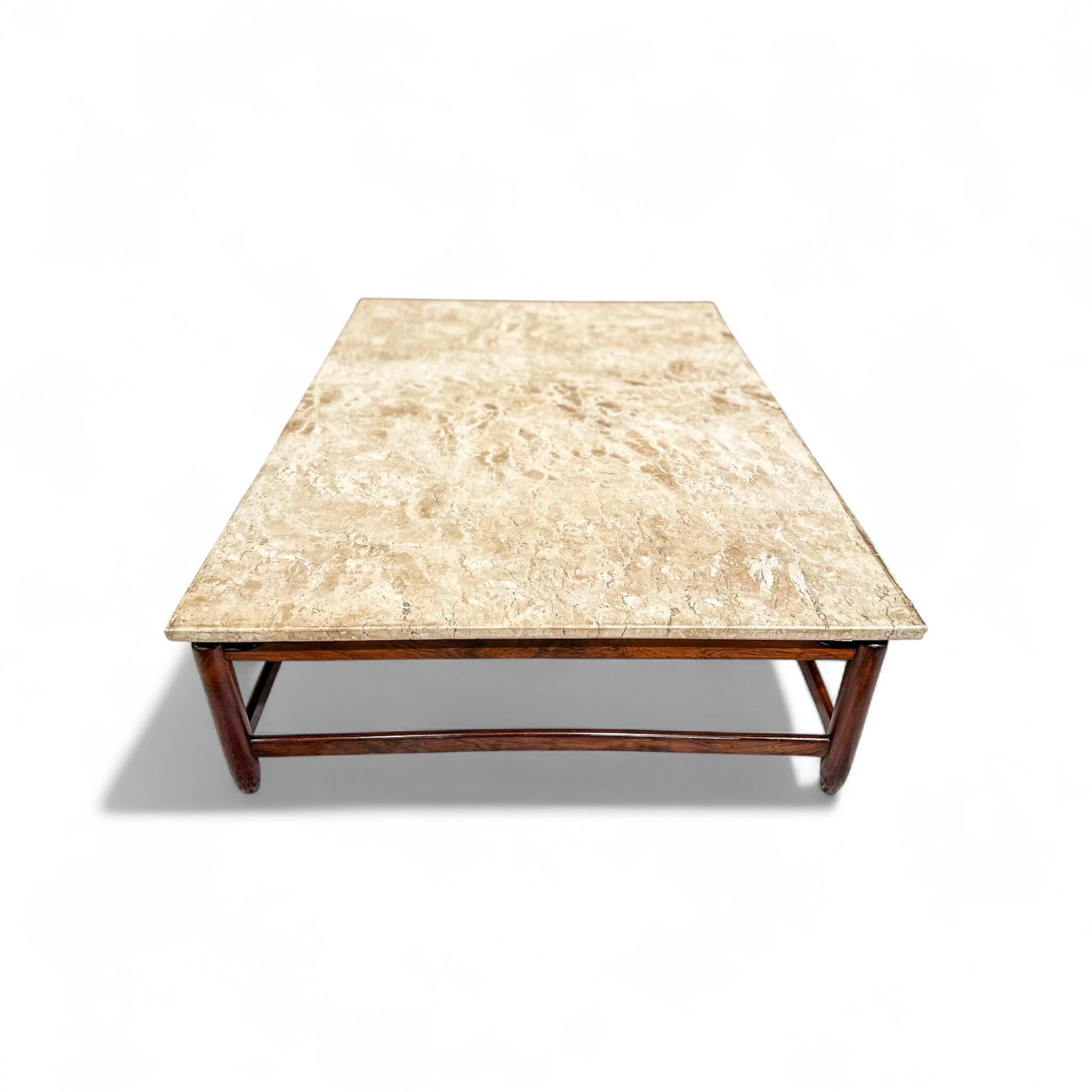 Coffee Table in Rosewood & Marble, Jorge Jabour, 1960s - Lot 645 For Sale 6