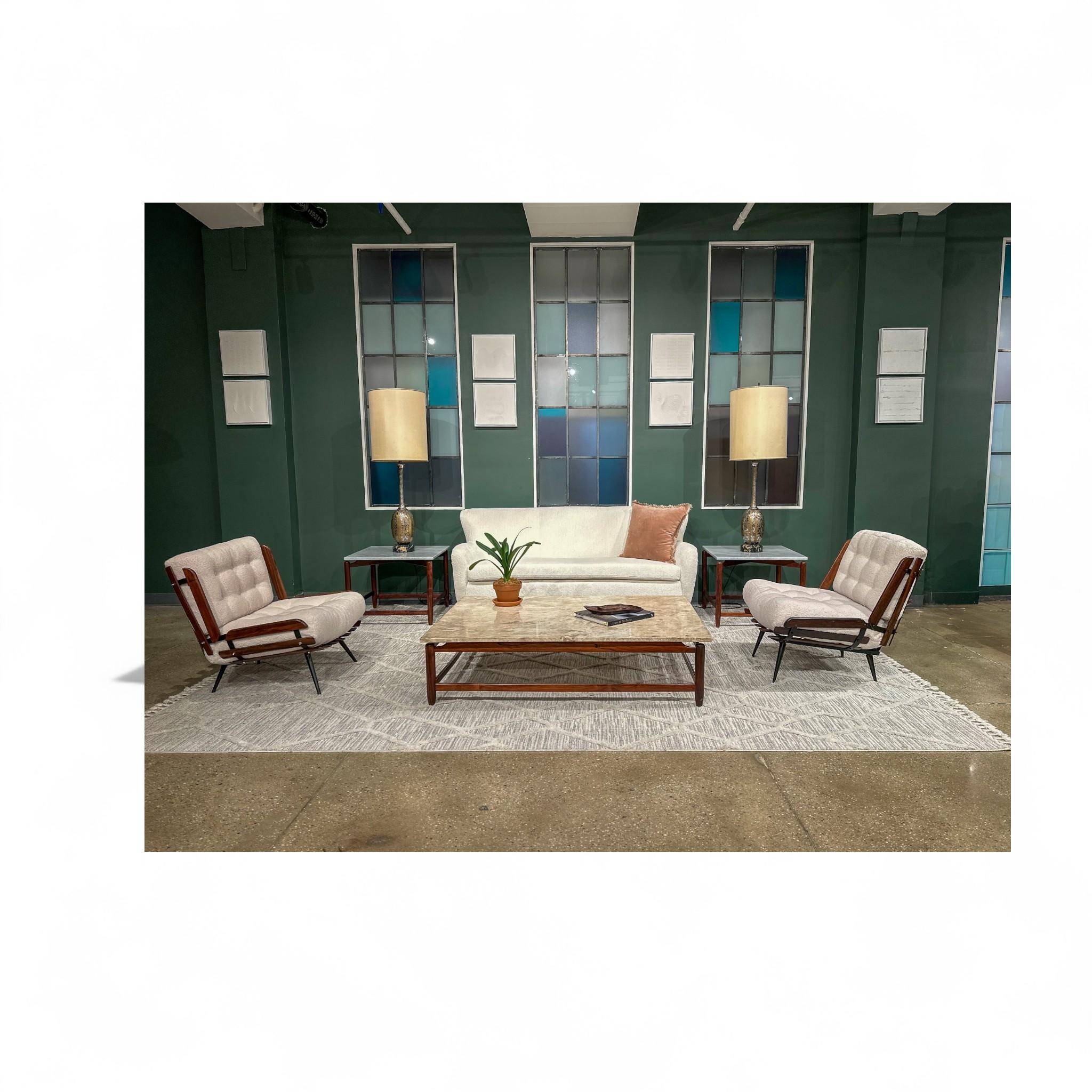 Coffee Table in Rosewood & Marble, Jorge Jabour, 1960s - Lot 645 For Sale 10