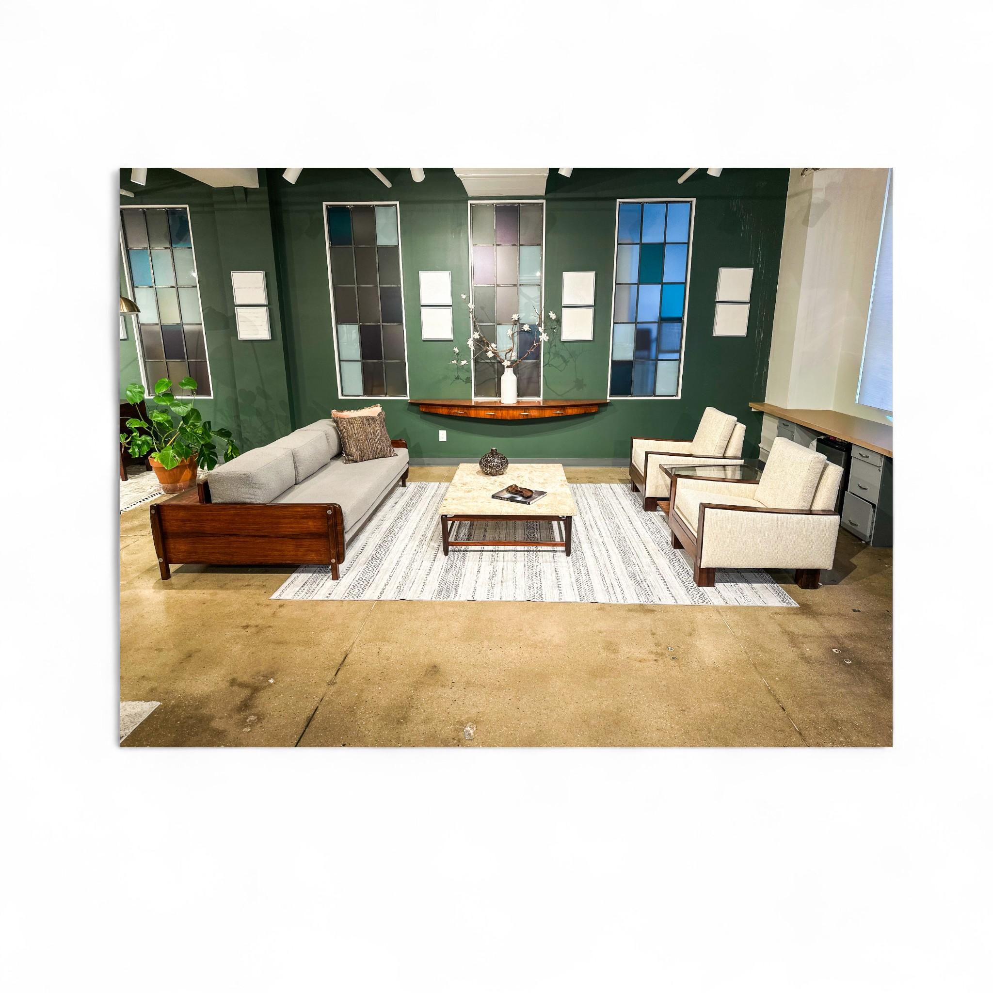Coffee Table in Rosewood & Marble, Jorge Jabour, 1960s - Lot 645 For Sale 12