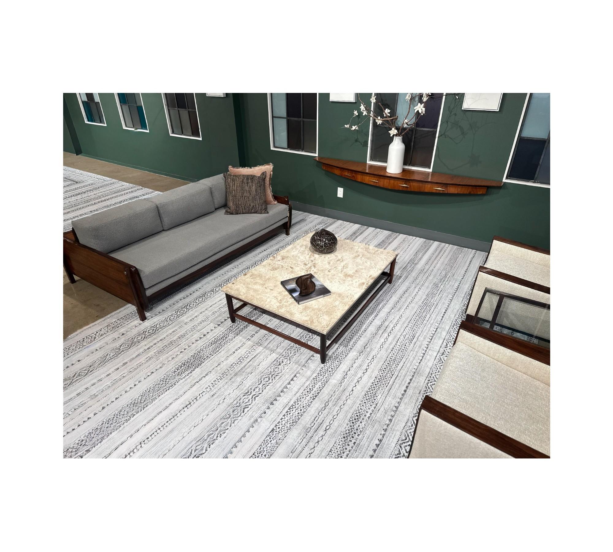 Mesa de centro de palisandro y mármol, Jorge Jabour, años 60 - Lote 645 Mármol en venta