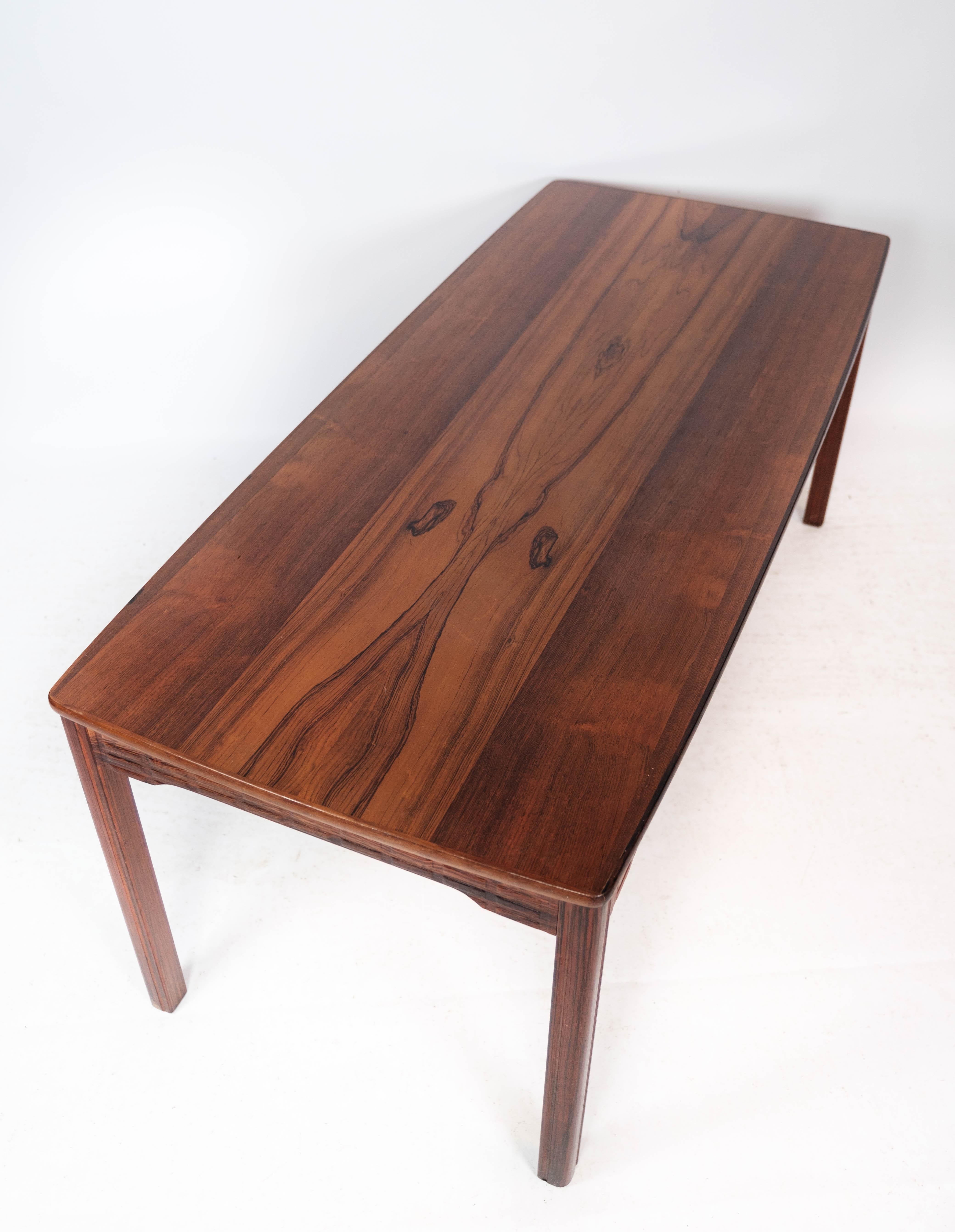 Coffee Table Made In Rosewood From 1960s For Sale 4