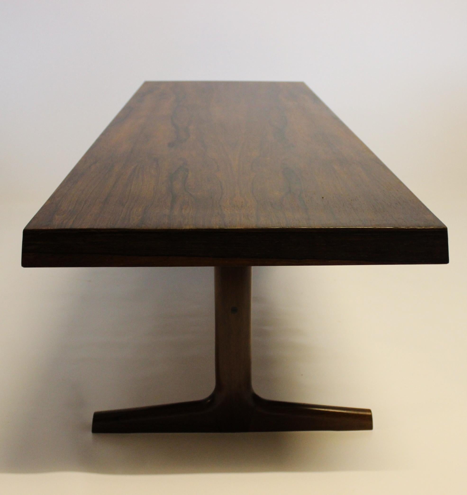 Mid-Century Modern Coffee Table Made In Rosewood, Danish Design From 1960s