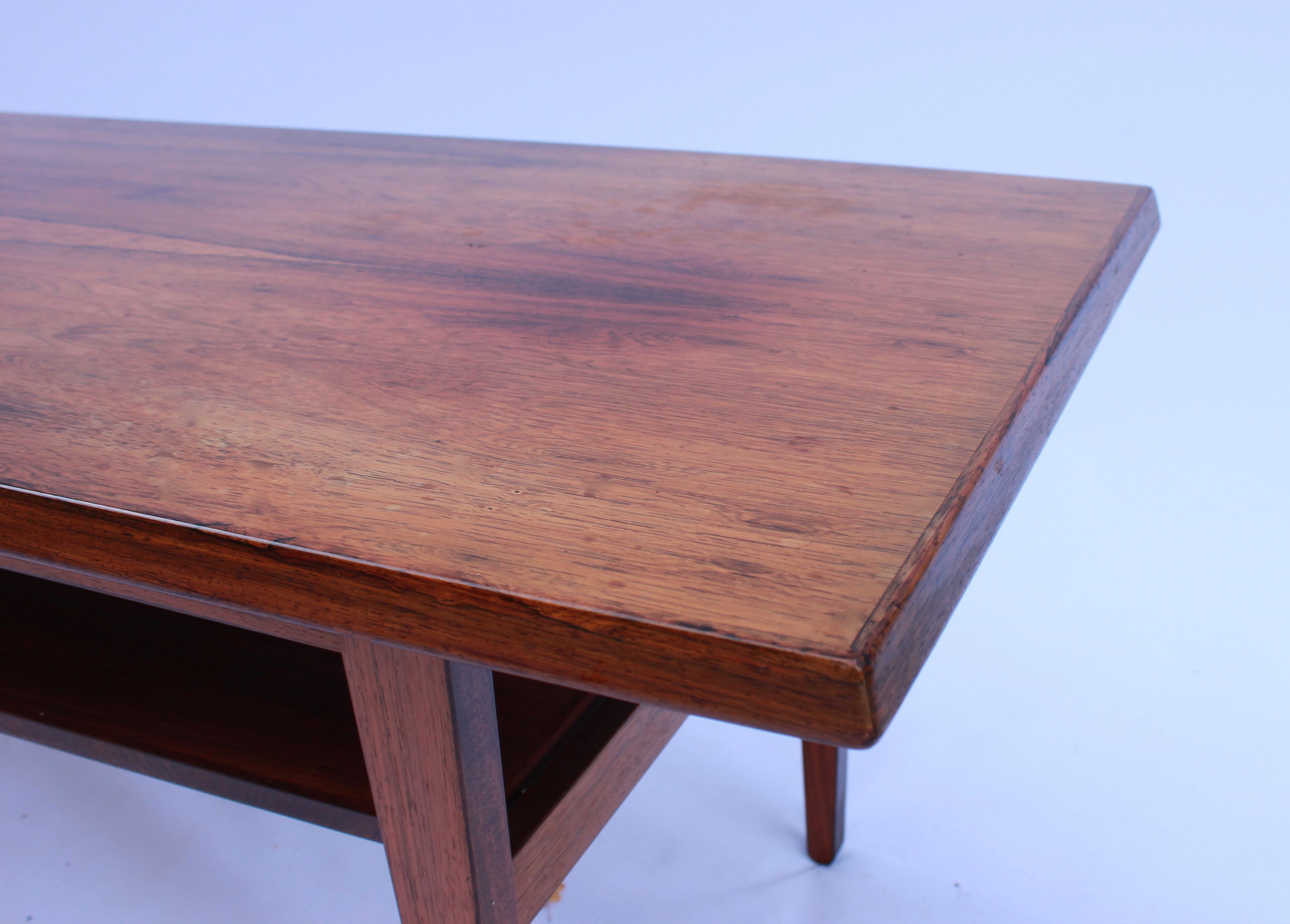 Mid-20th Century Coffee Table in Rosewood of Danish Design from the 1960s For Sale