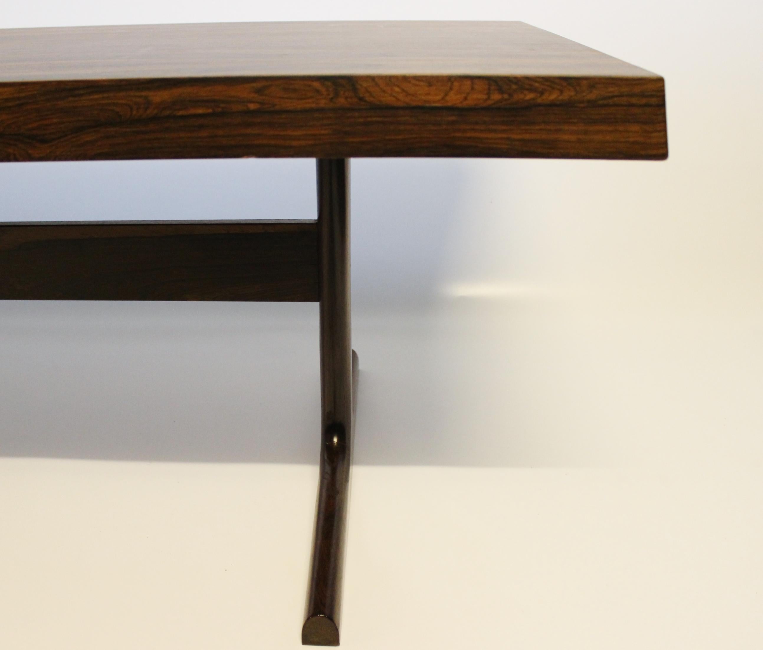 Mid-20th Century Coffee Table Made In Rosewood, Danish Design From 1960s