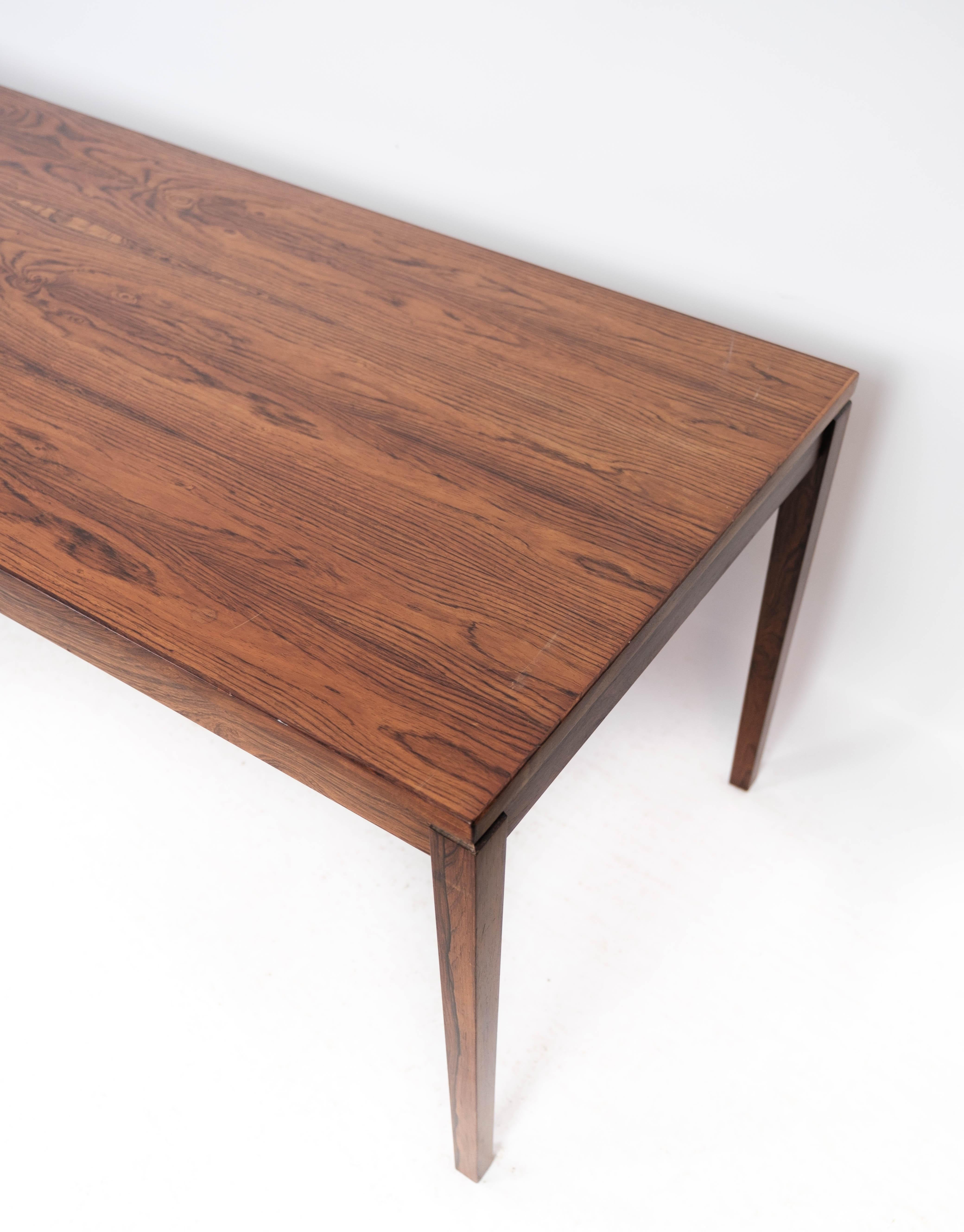 Couchtisch aus Palisanderholz mit blauen Fliesen aus den 1960er Jahren im Angebot 2