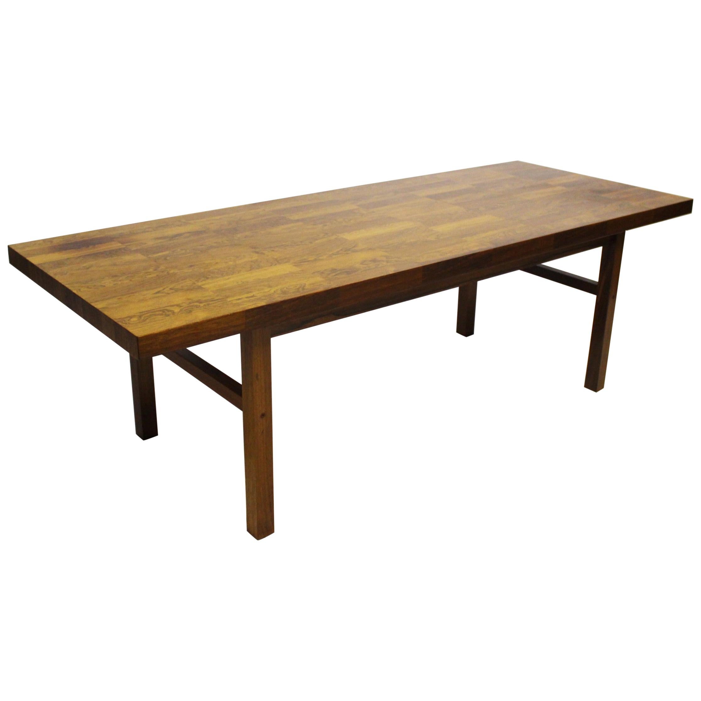 Coffee Table Made In Rosewood With Checkered Pattern, Danish Design From 1960s For Sale