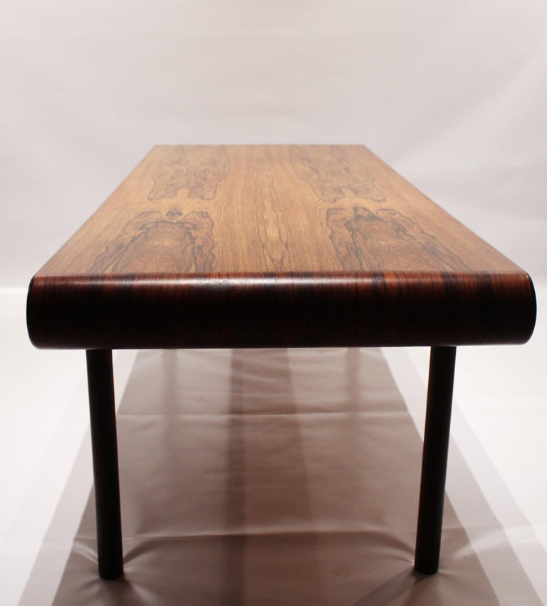 Coffee Table in Rosewood with Curved Edges of Danish Design from the