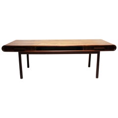 Coffee Table in Rosewood with Curved Edges of Danish Design from the 1960s