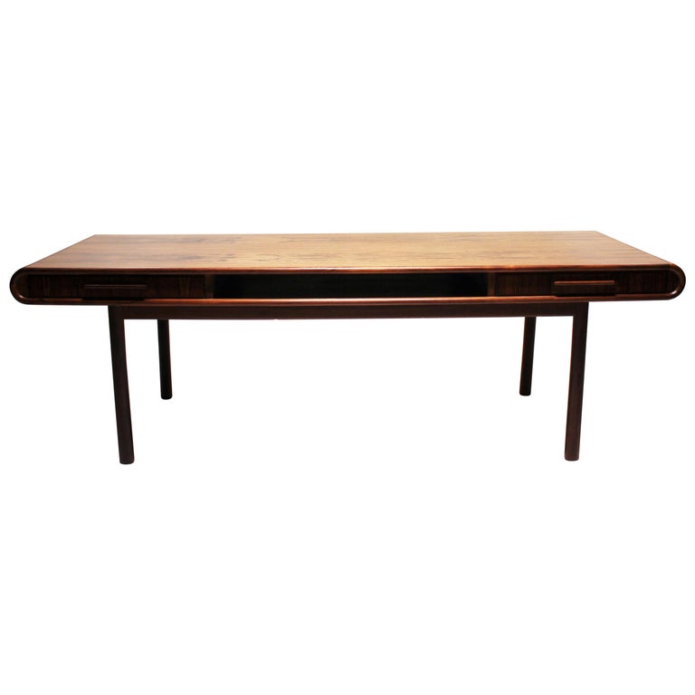 Coffee Table in Rosewood with Curved Edges of Danish Design from the